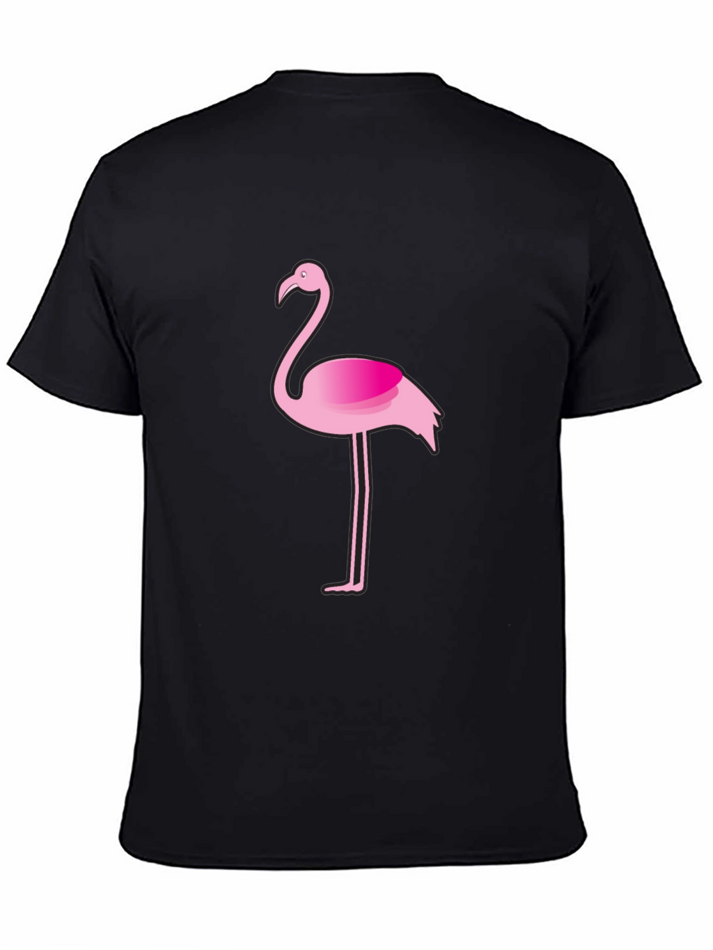 Flamingo Graphic Tee - Casual Black T-Shirt