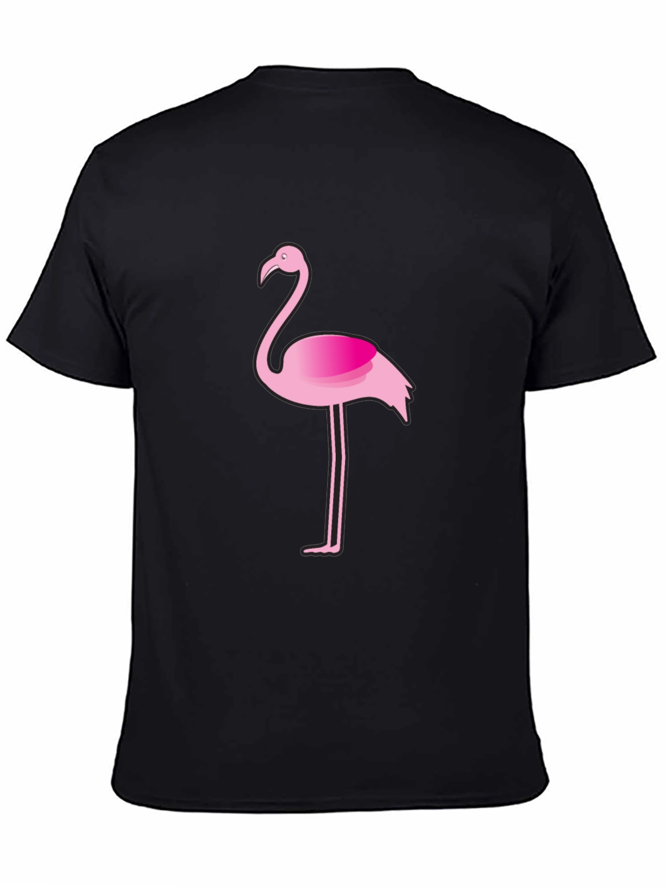 Flamingo Graphic Tee - Casual Black T-Shirt
