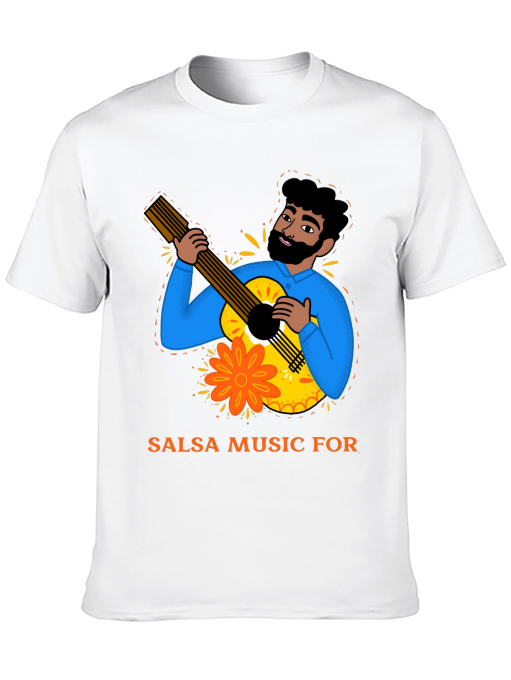 Salsa Music T-Shirt - Guitar Player Design