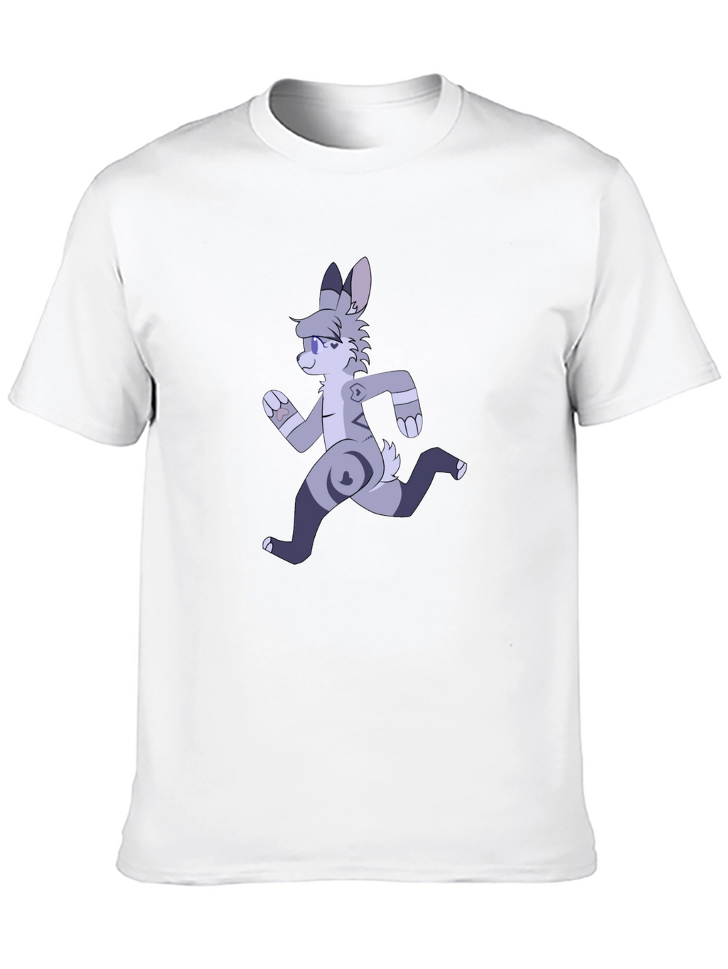Cartoon Running Furry Black T-Shirt