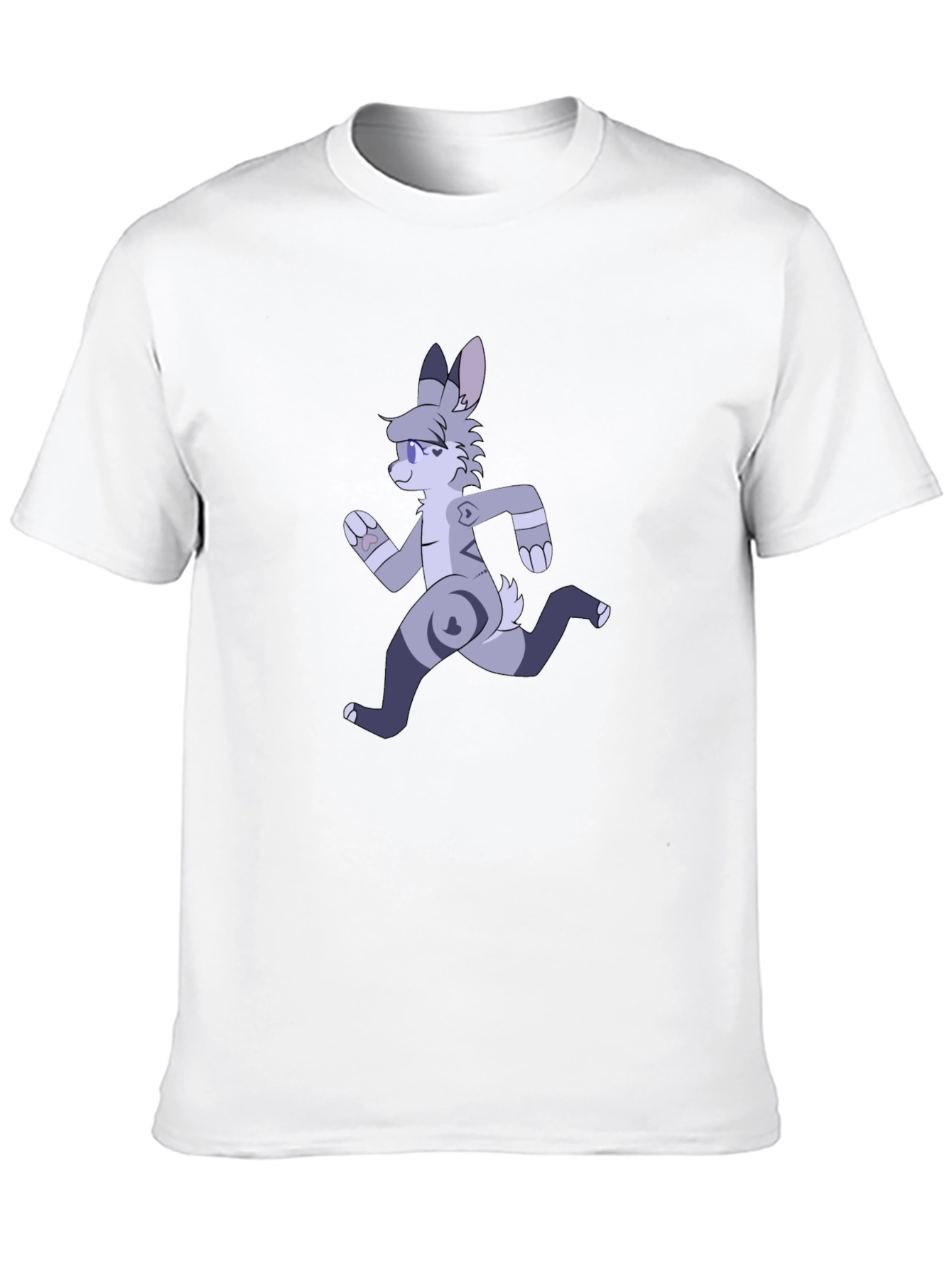 Cartoon Running Furry Black T-Shirt
