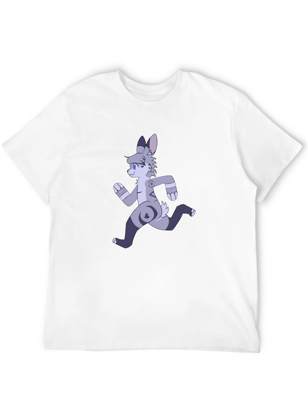 Cartoon Running Furry Black T-Shirt