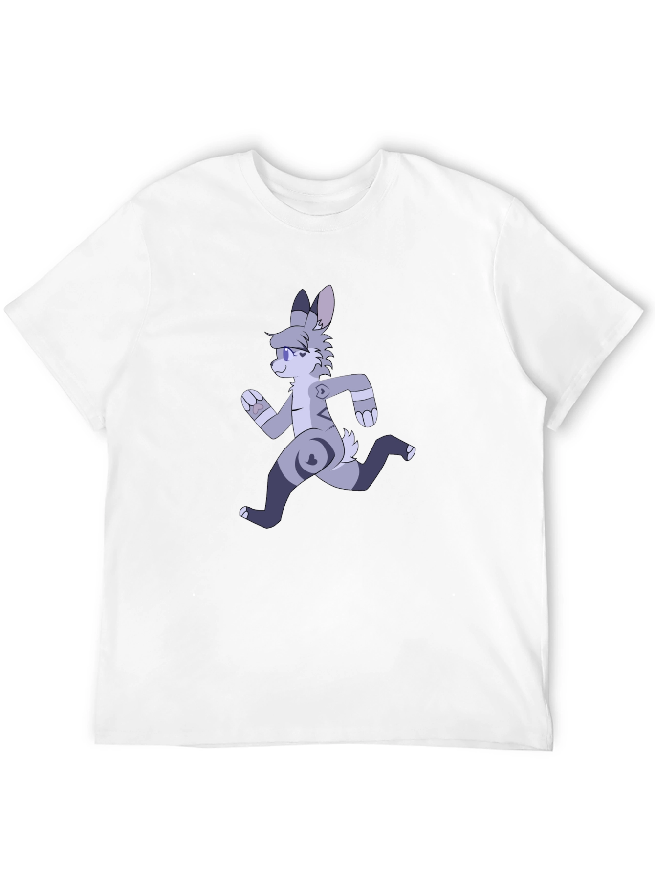 Cartoon Running Furry Black T-Shirt