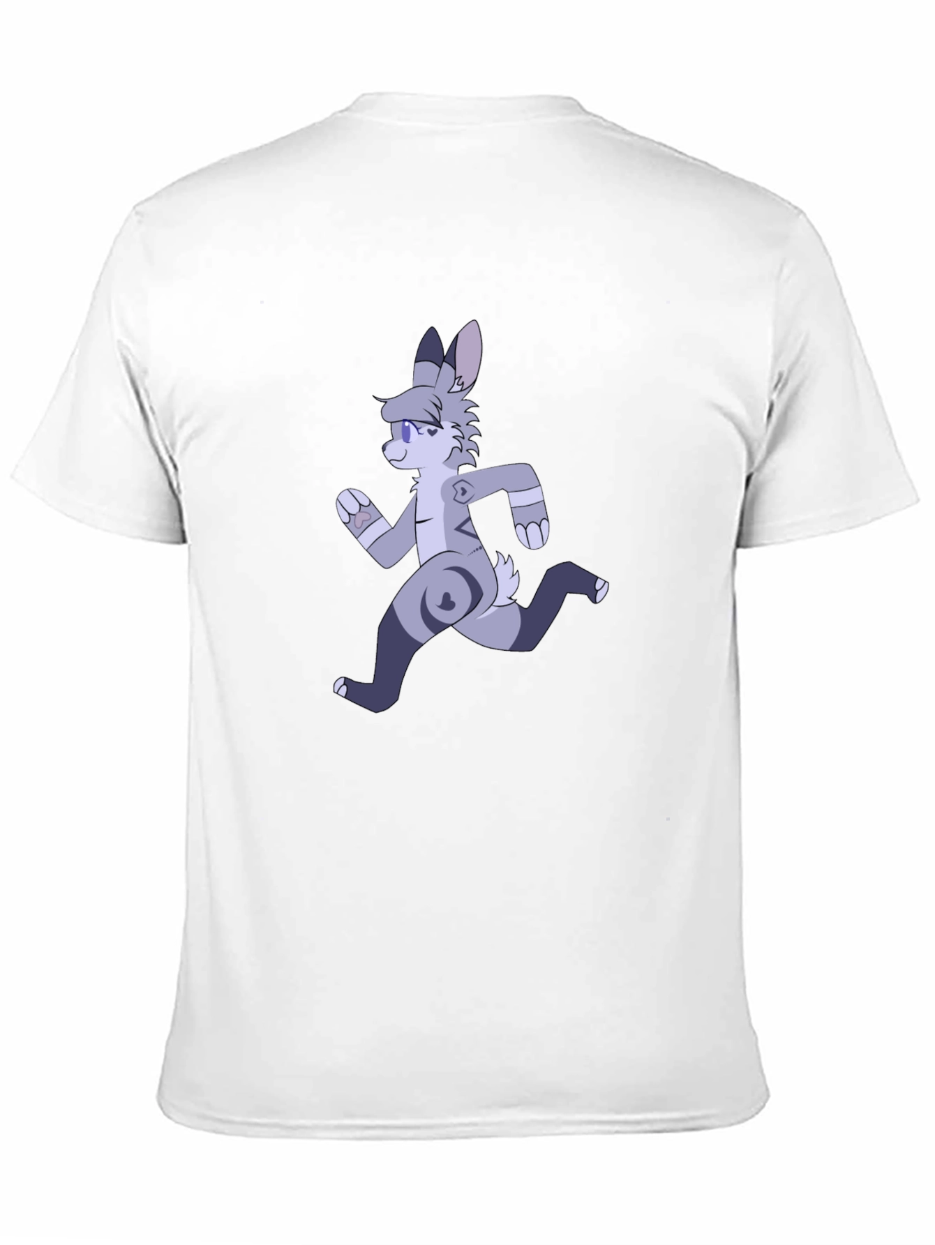 Cartoon Running Furry Black T-Shirt