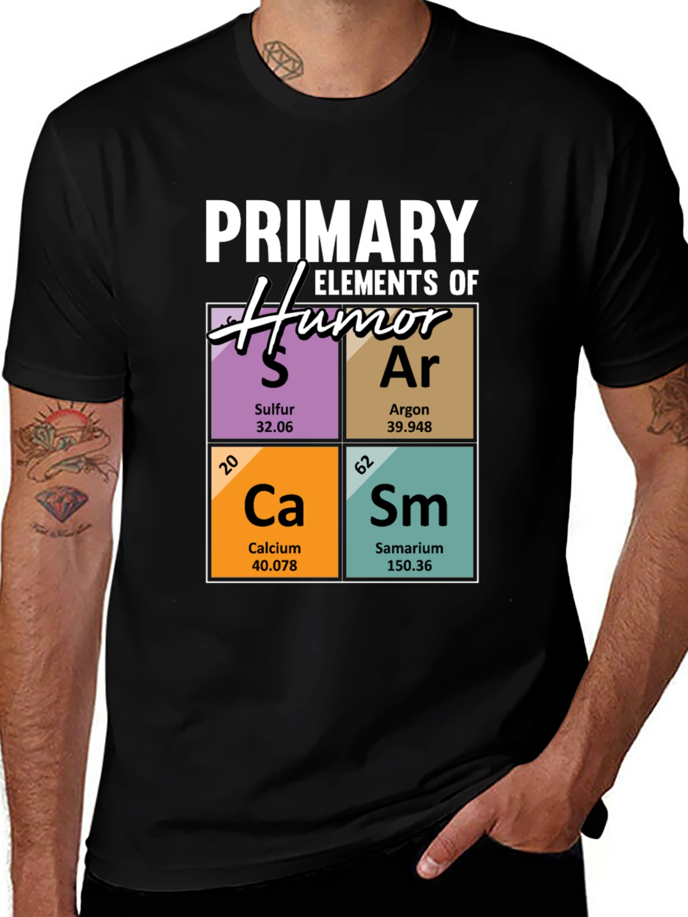 Elements of Humor T-Shirt - Periodic Table Pun Tee