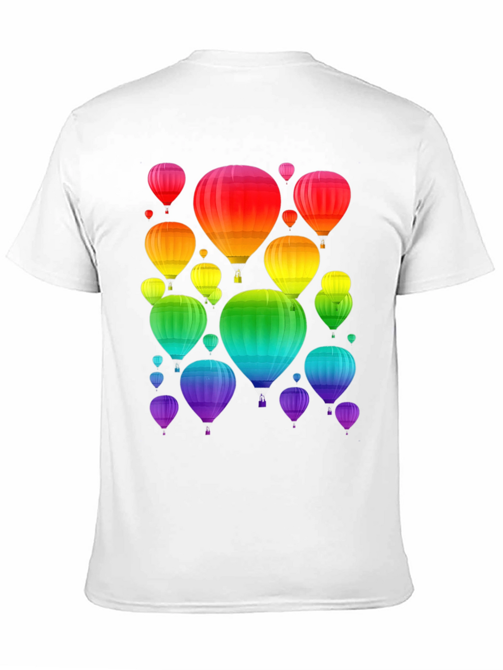 Rainbow Hot Air Balloon Graphic Tee