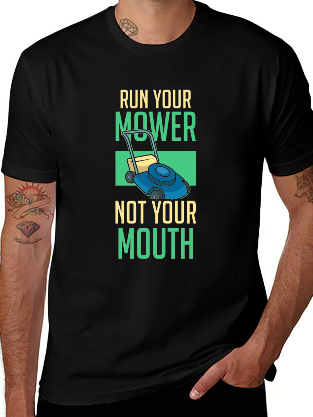 Run Your Mower T-Shirt - Funny Lawn Care Tee