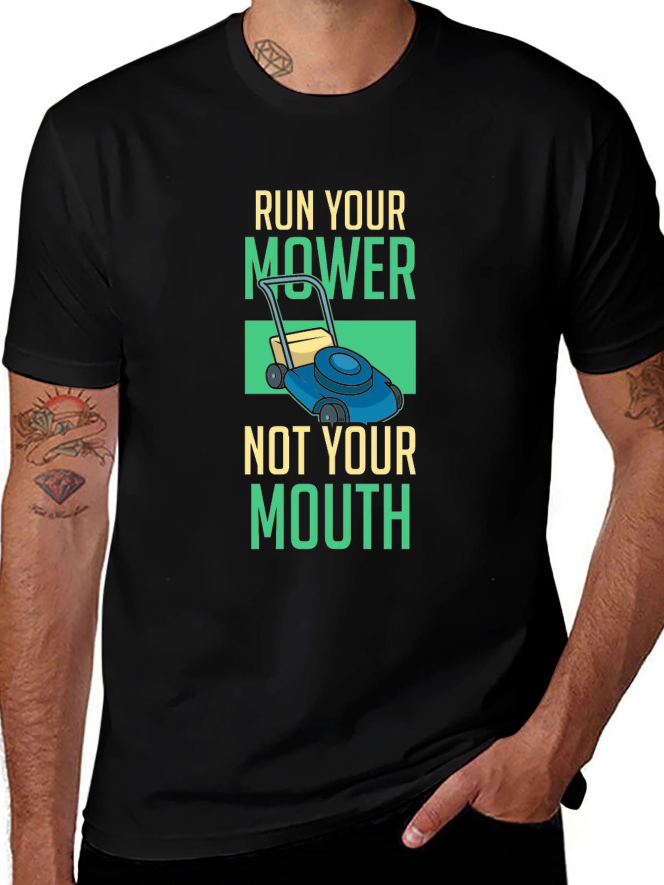 Run Your Mower T-Shirt - Funny Lawn Care Tee