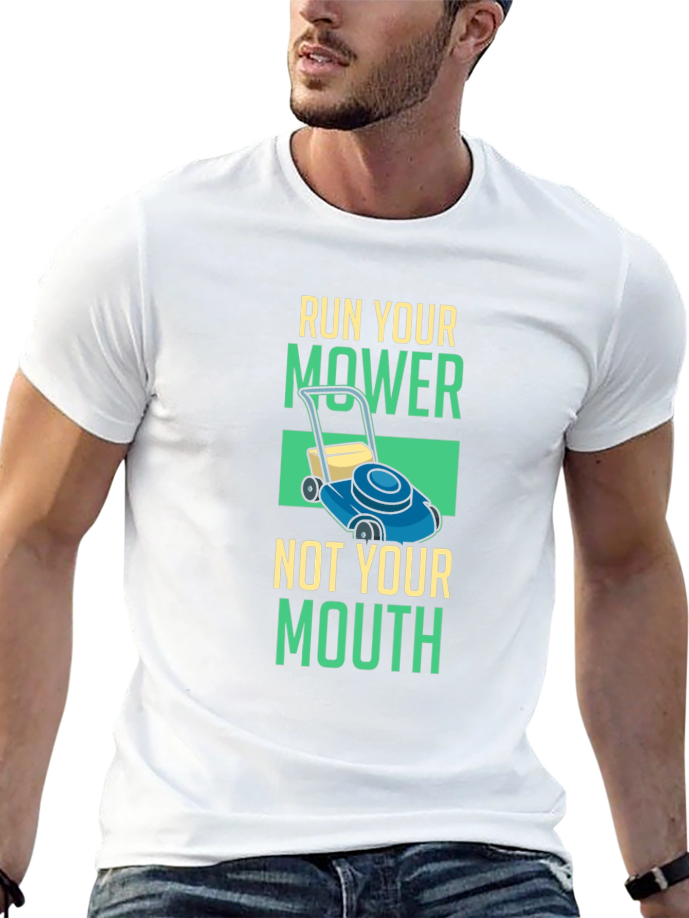 Run Your Mower T-Shirt - Funny Lawn Care Tee