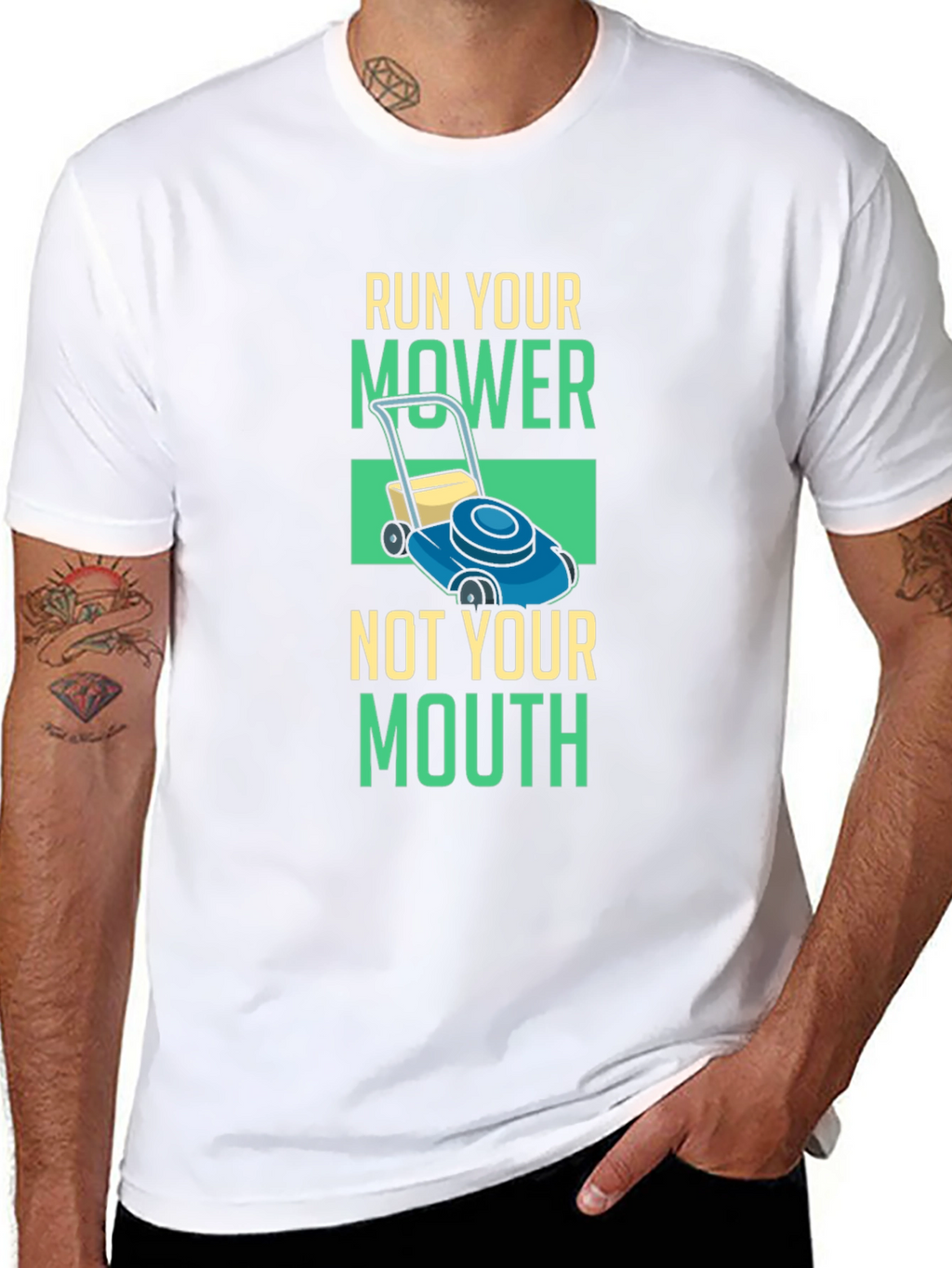 Run Your Mower T-Shirt - Funny Lawn Care Tee