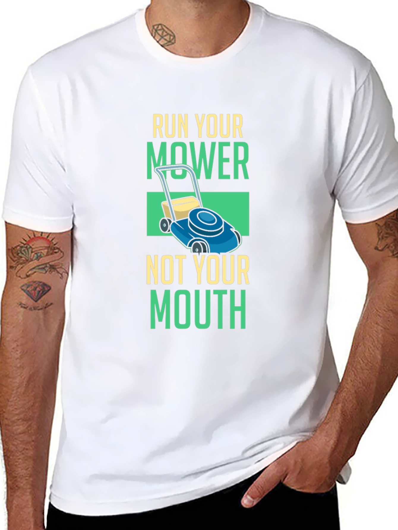 Run Your Mower T-Shirt - Funny Lawn Care Tee