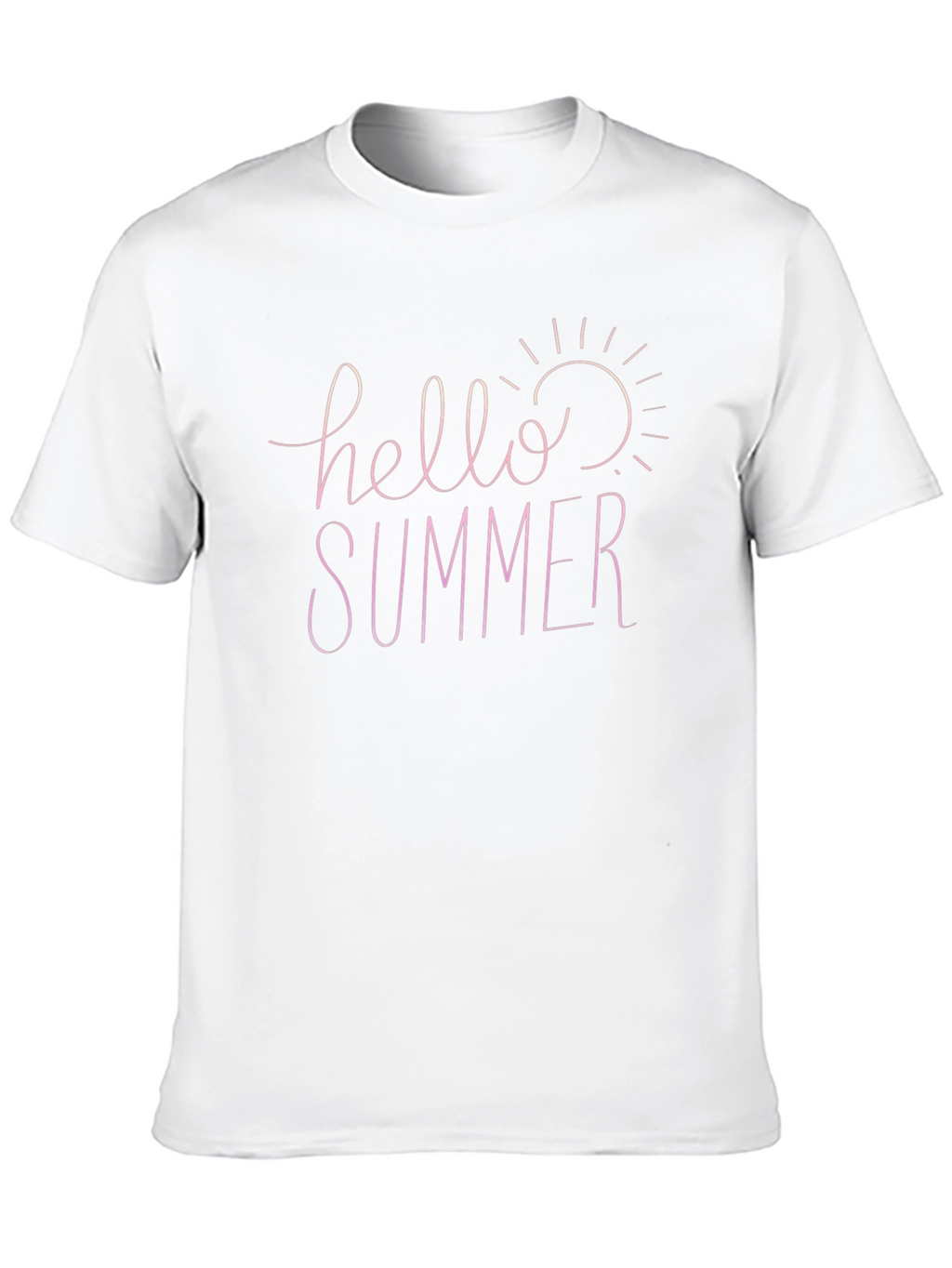 Hello Summer Black Cotton T-Shirt