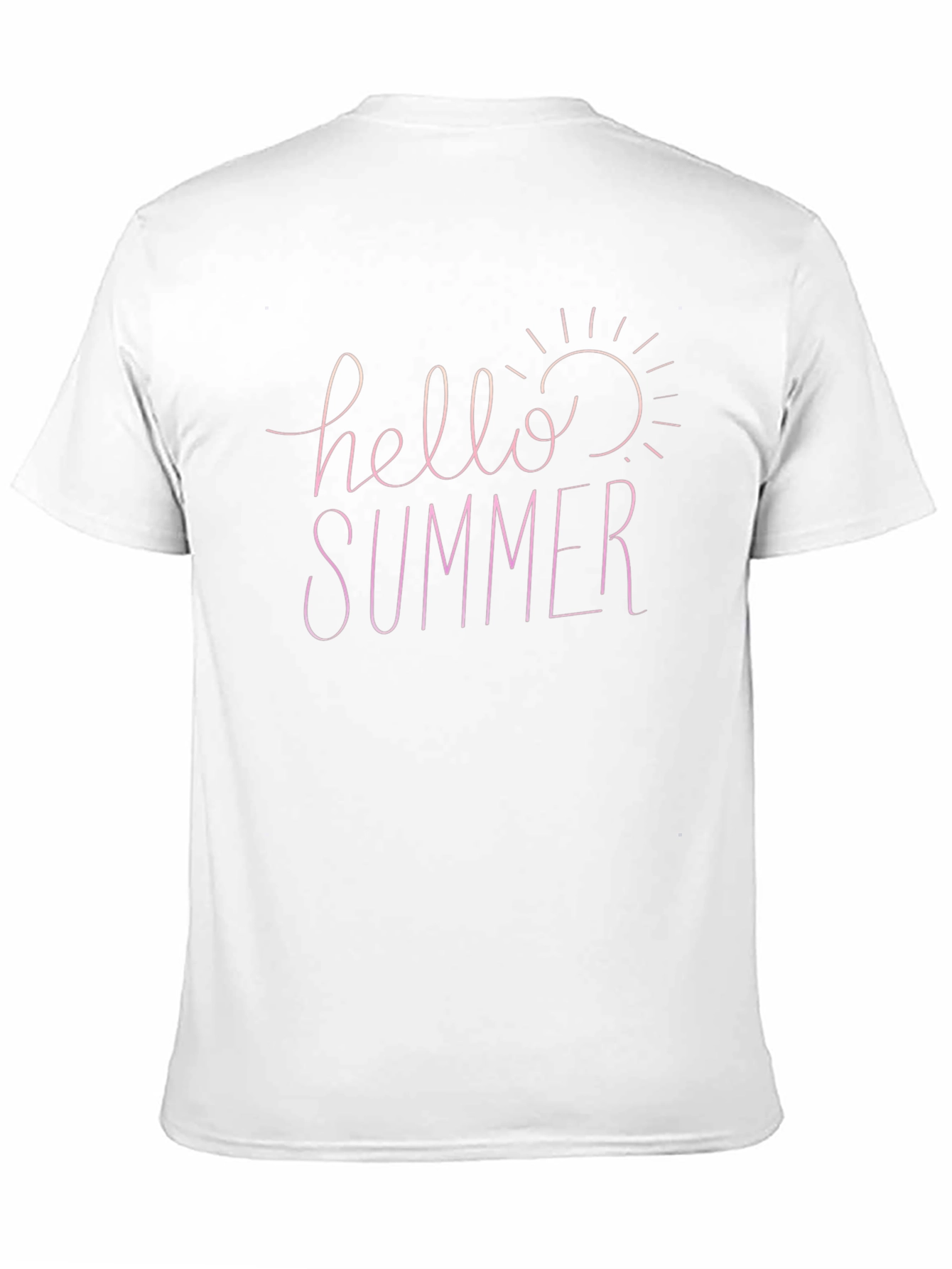 Hello Summer Black Cotton T-Shirt