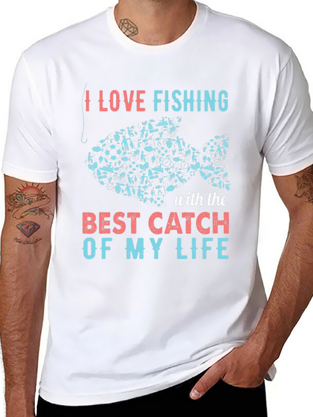 I Love Fishing Graphic Tee