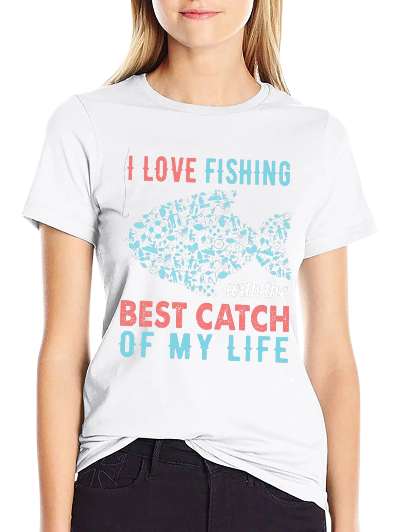 I Love Fishing Graphic Tee
