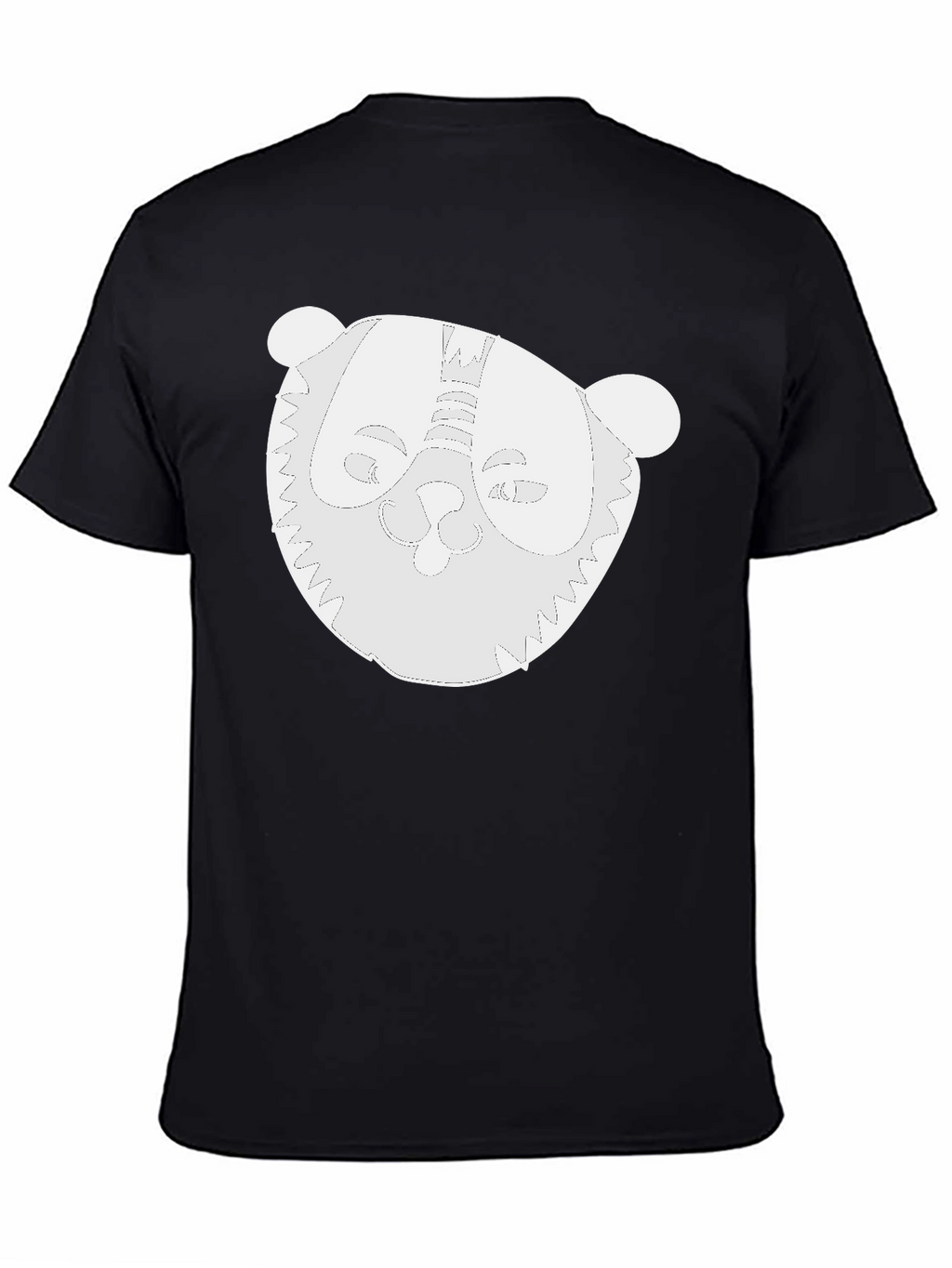 Whimsical Panda Graphic Black T-Shirt