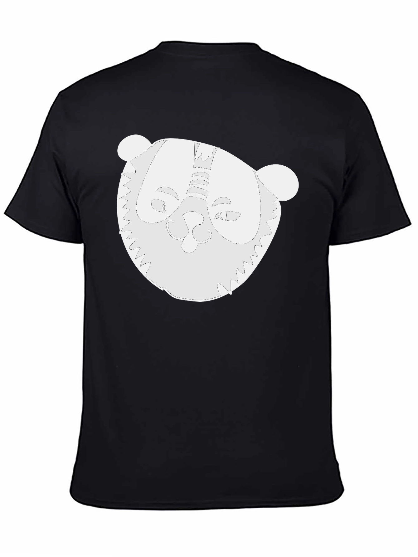 Whimsical Panda Graphic Black T-Shirt