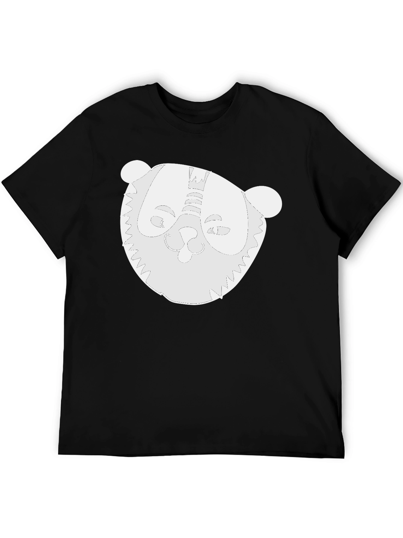 Whimsical Panda Graphic Black T-Shirt