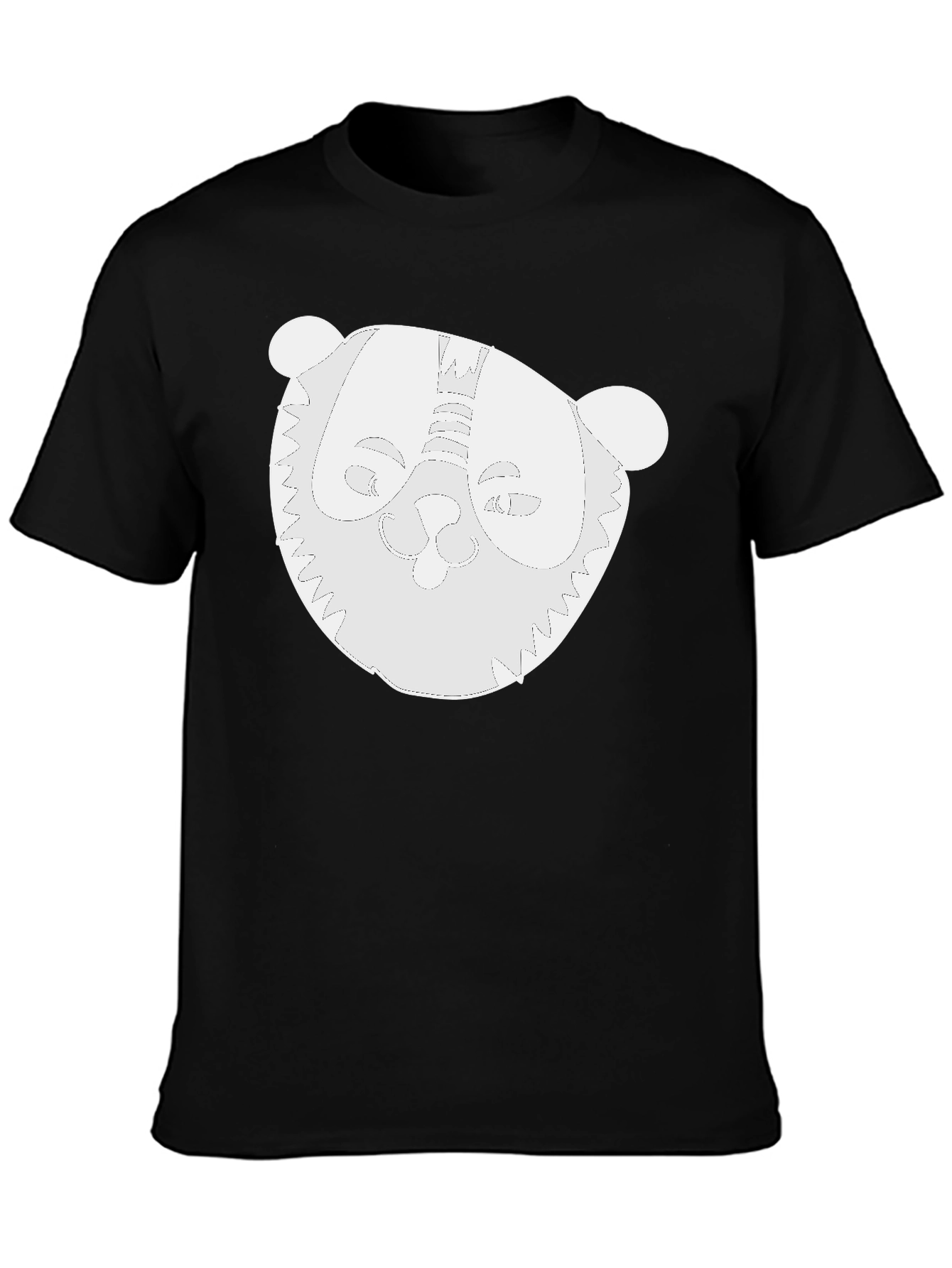 Whimsical Panda Graphic Black T-Shirt