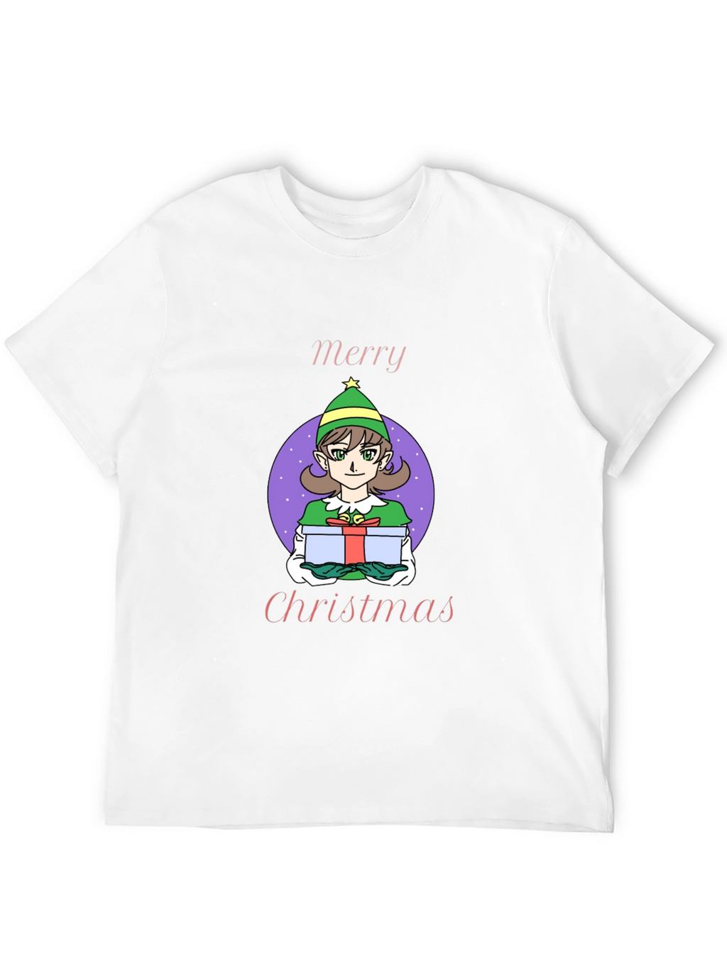 Merry Christmas Elf Girl Graphic T-Shirt