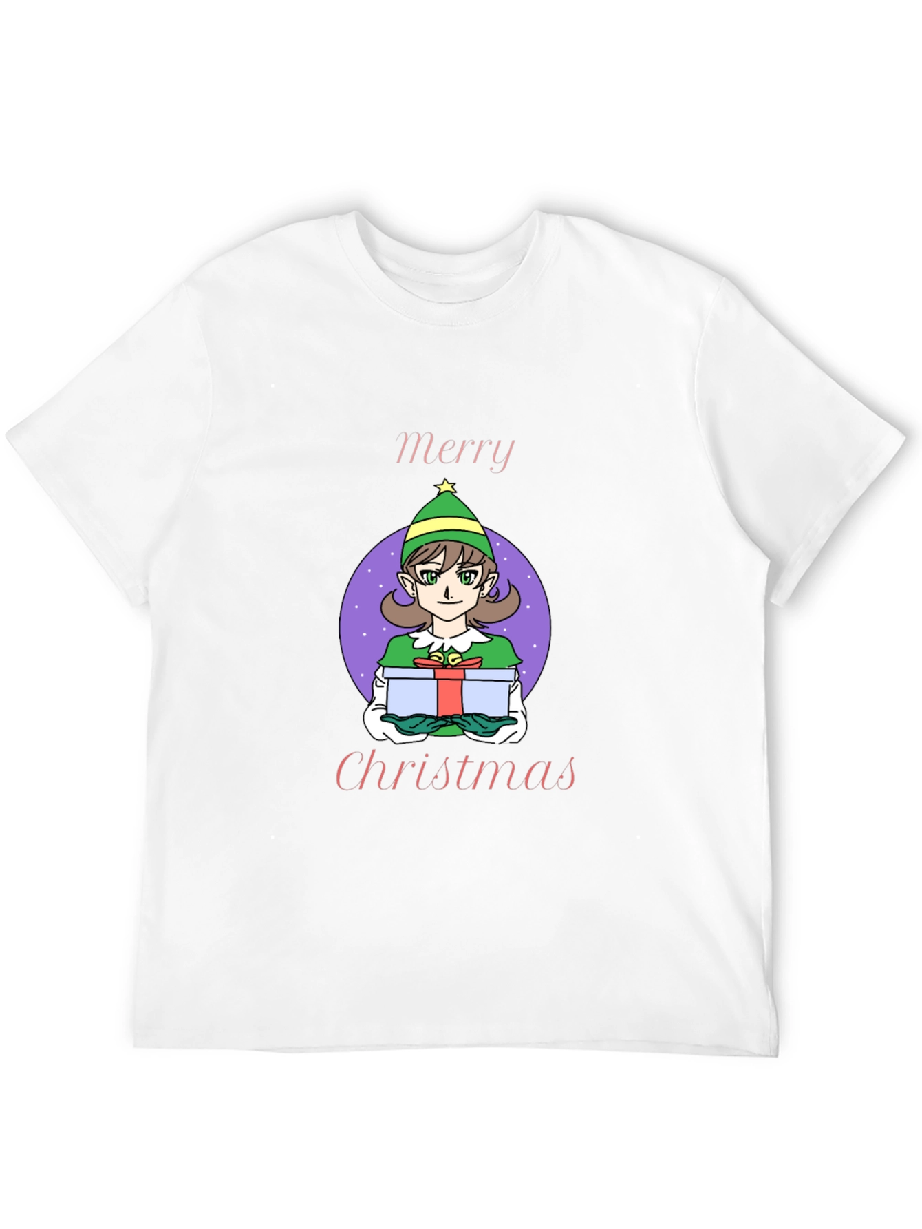 Merry Christmas Elf Girl Graphic T-Shirt