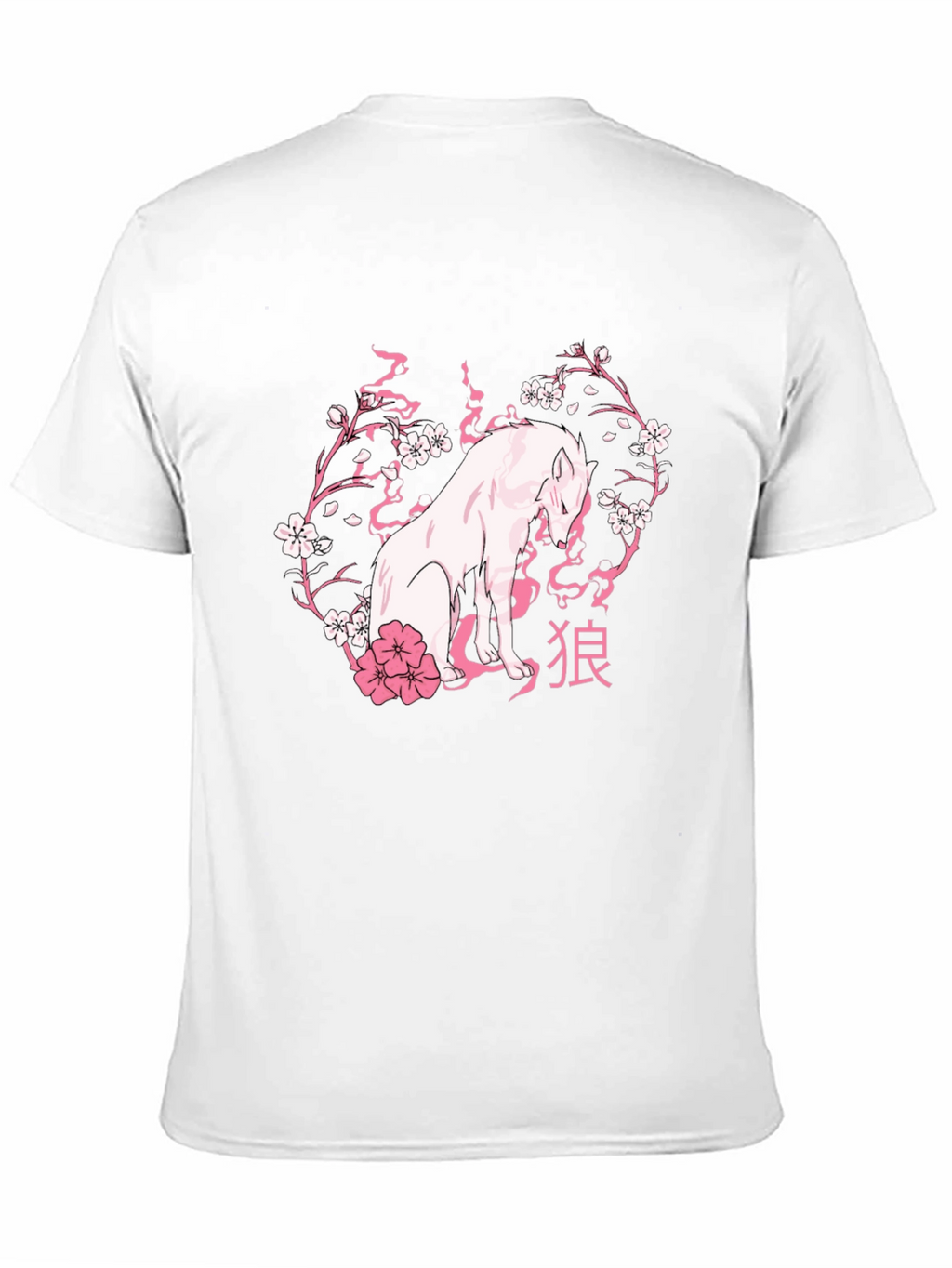 Wolf & Cherry Blossom Graphic Tee