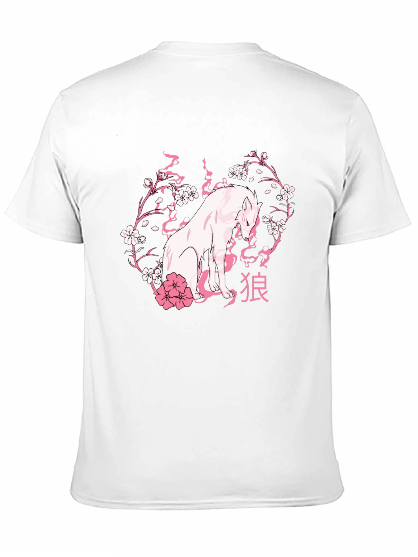 Wolf & Cherry Blossom Graphic Tee