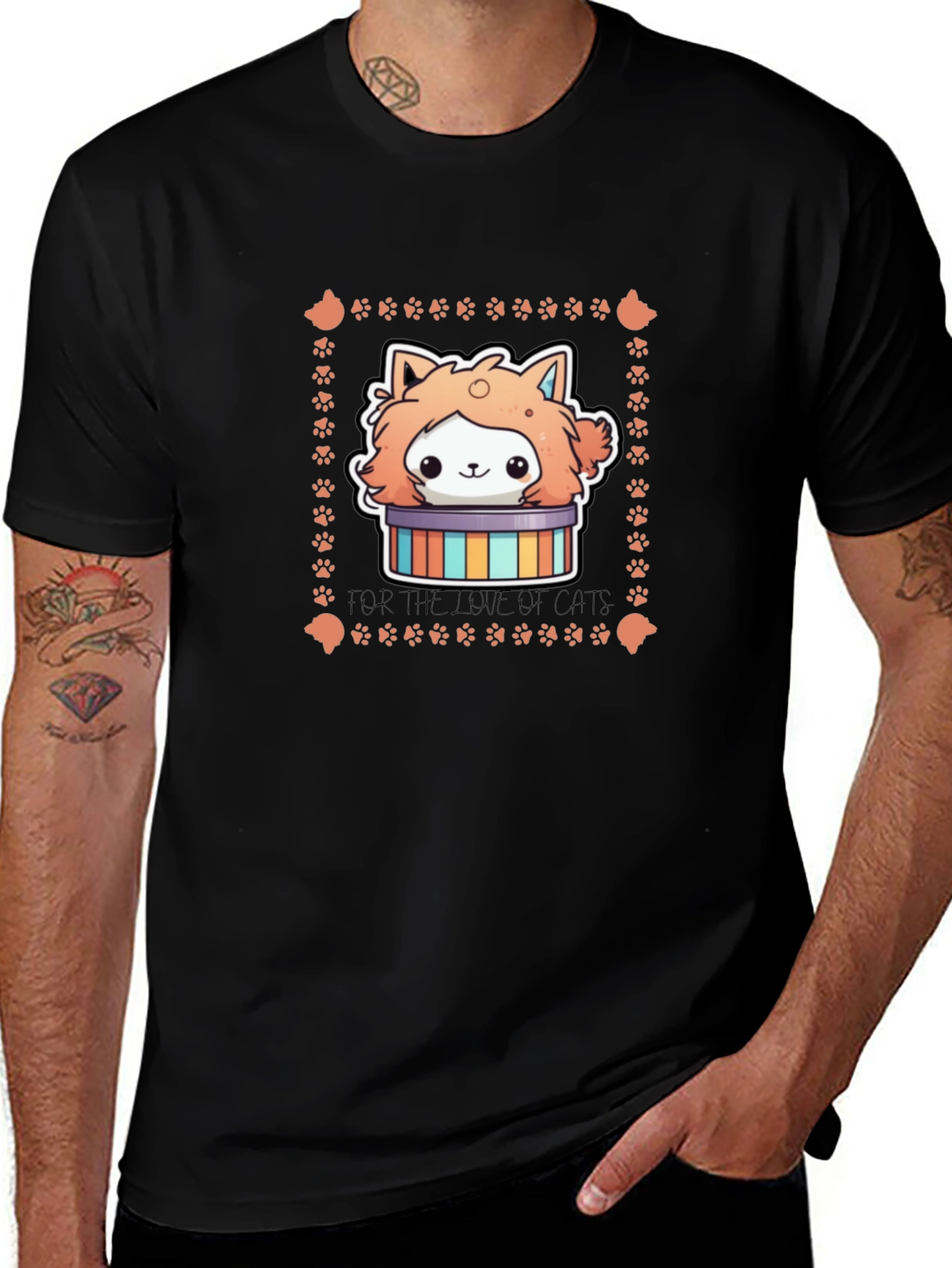 Cute Cat T-Shirt - For the Love of Cats