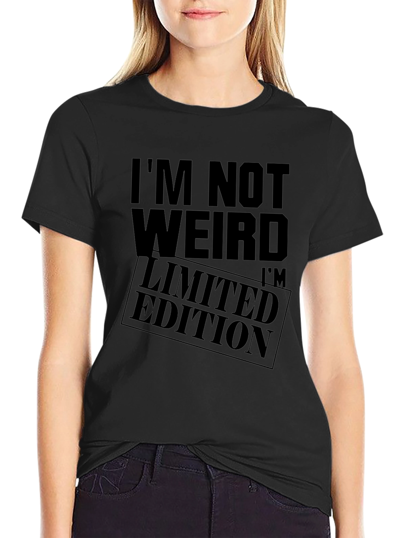 Im Not Weird Limited Edition Black Graphic Tee