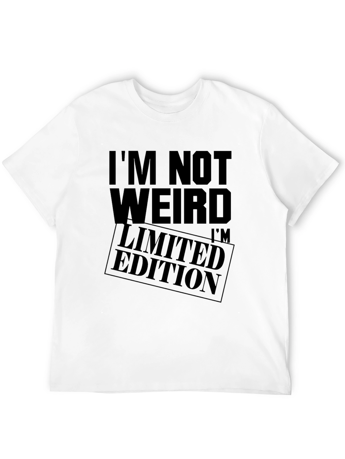 Im Not Weird Limited Edition Black Graphic Tee