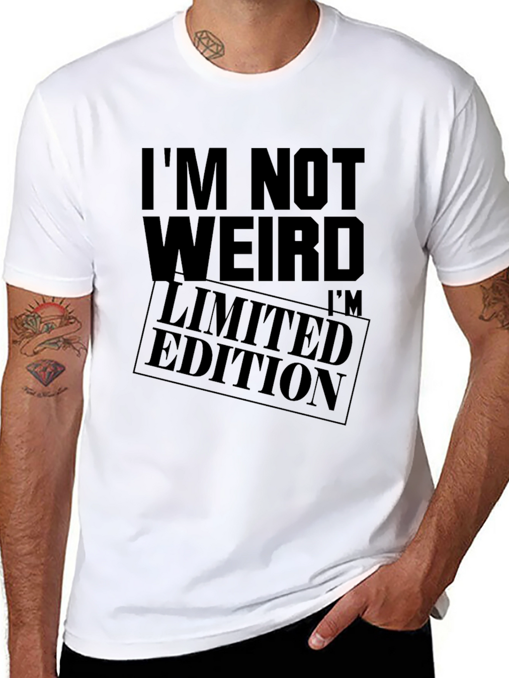 Im Not Weird Limited Edition Black Graphic Tee