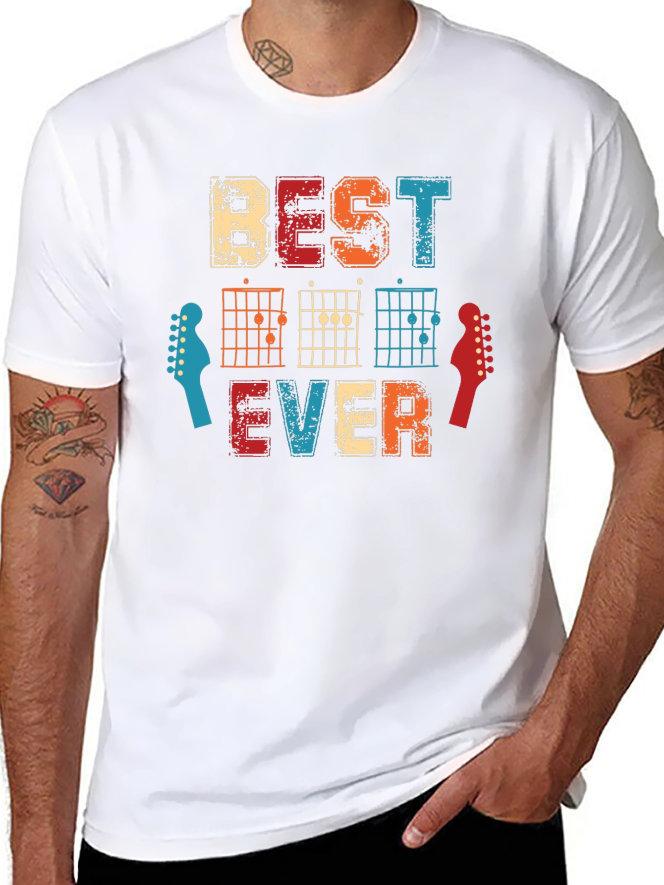 Best Dad Ever Guitar Chord T-Shirt