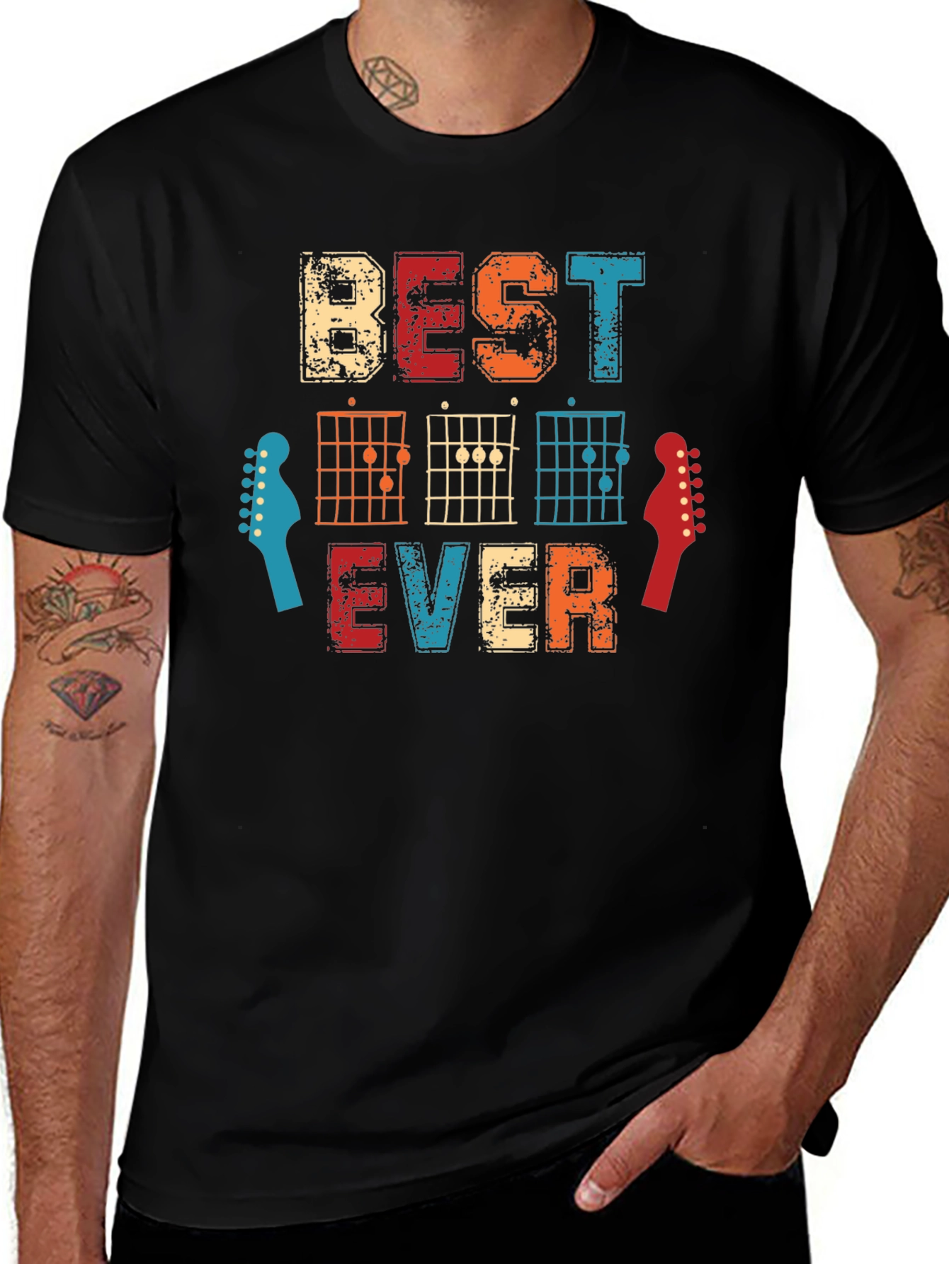 Best Dad Ever Guitar Chord T-Shirt