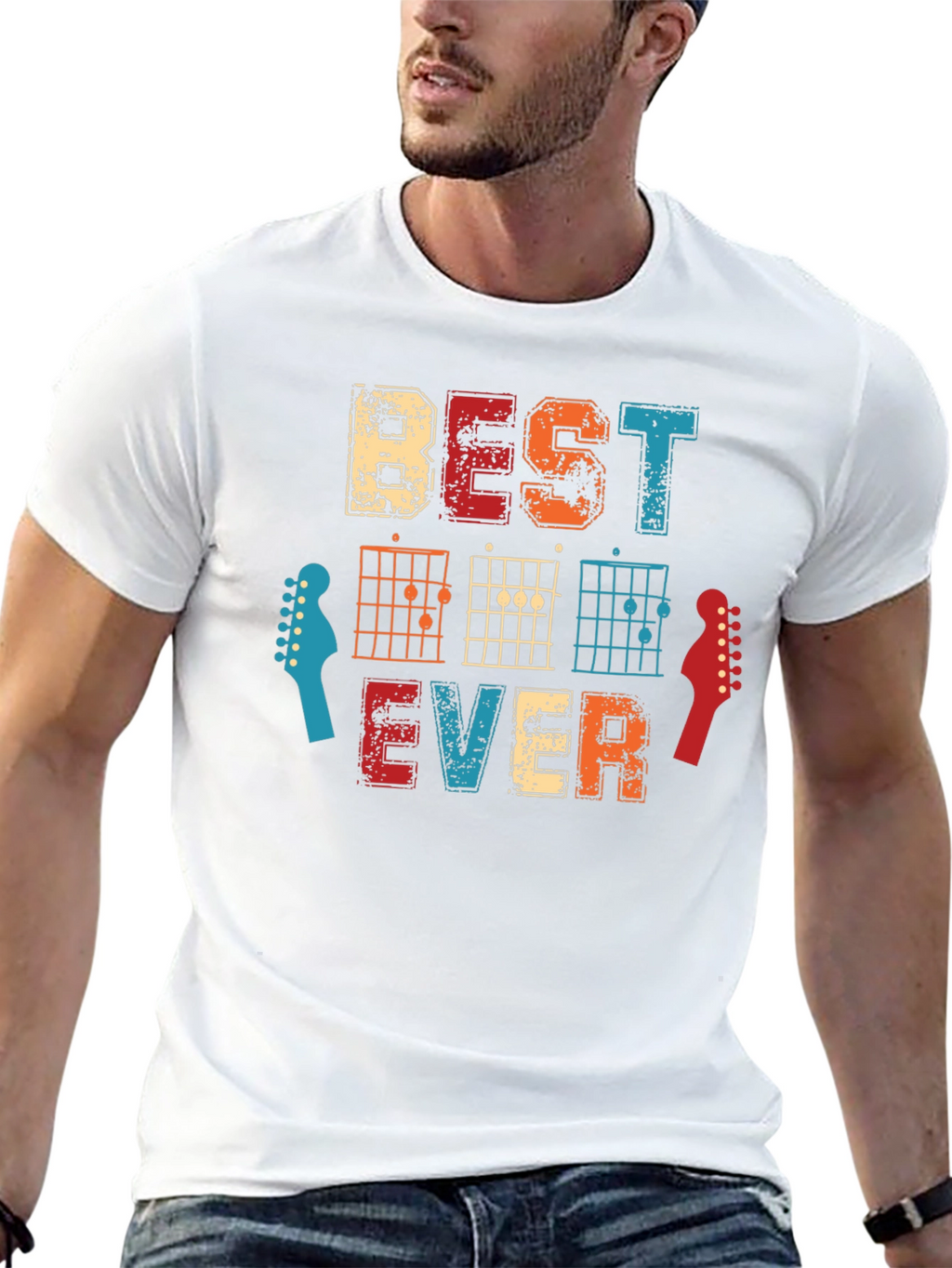 Best Dad Ever Guitar Chord T-Shirt