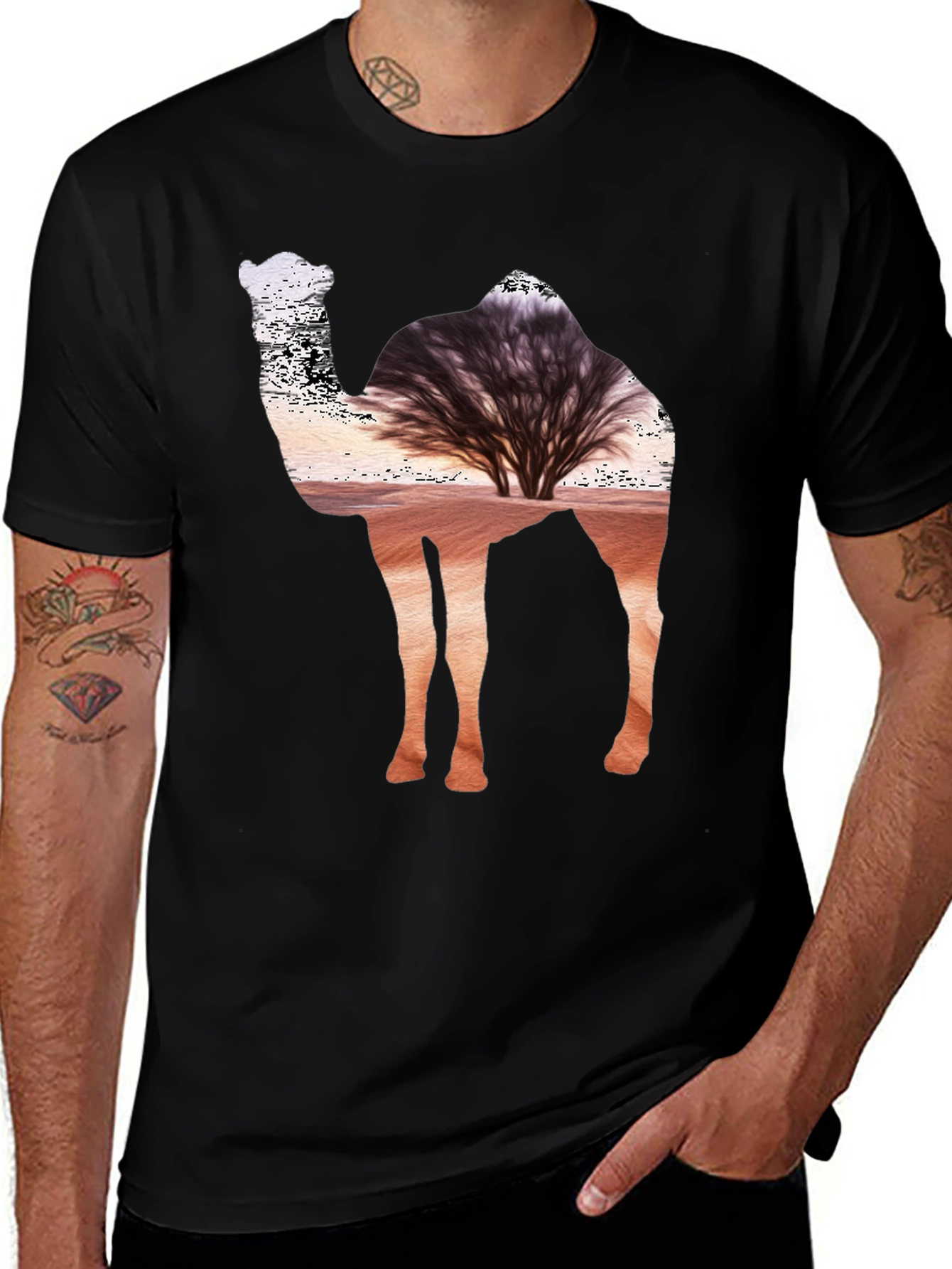 Desert Camel Silhouette T-Shirt