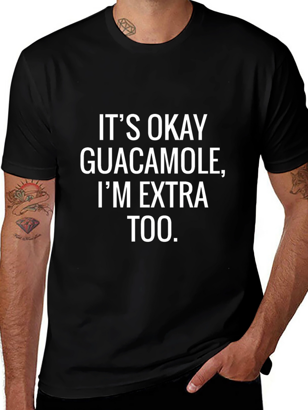 Funny Im Extra Too Graphic Tee - Black