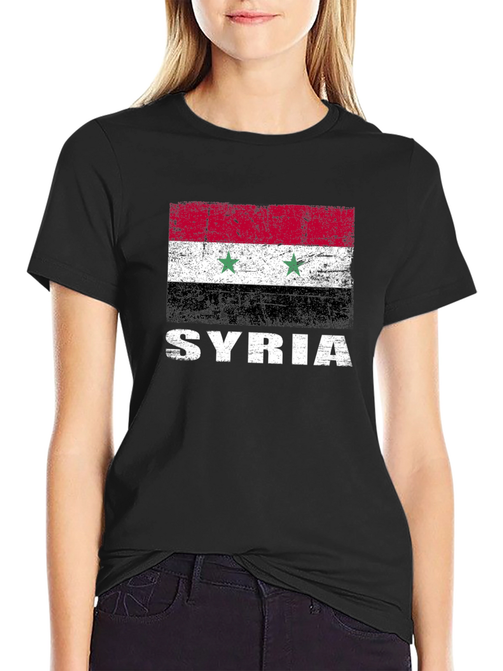Syria Flag T-Shirt - Distressed Graphic Tee