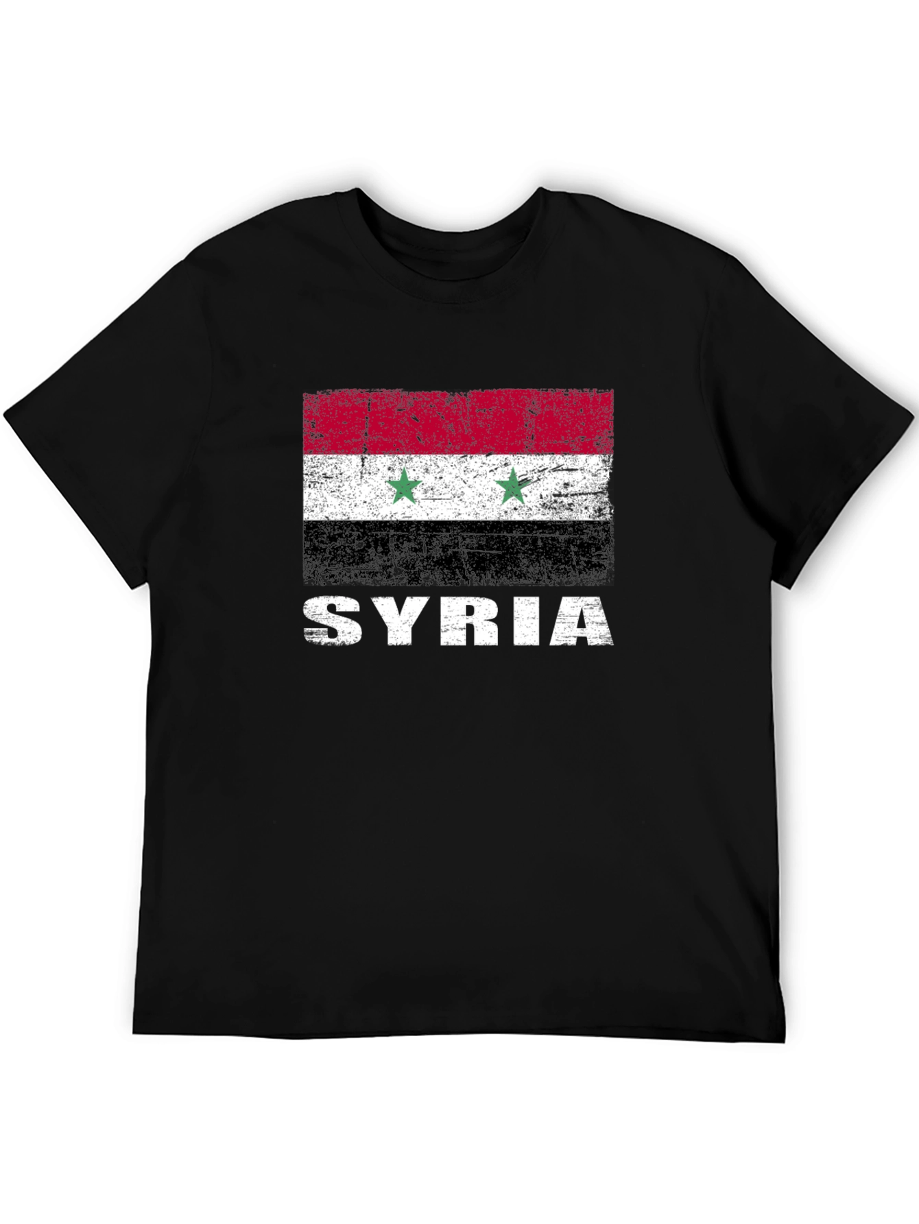 Syria Flag T-Shirt - Distressed Graphic Tee