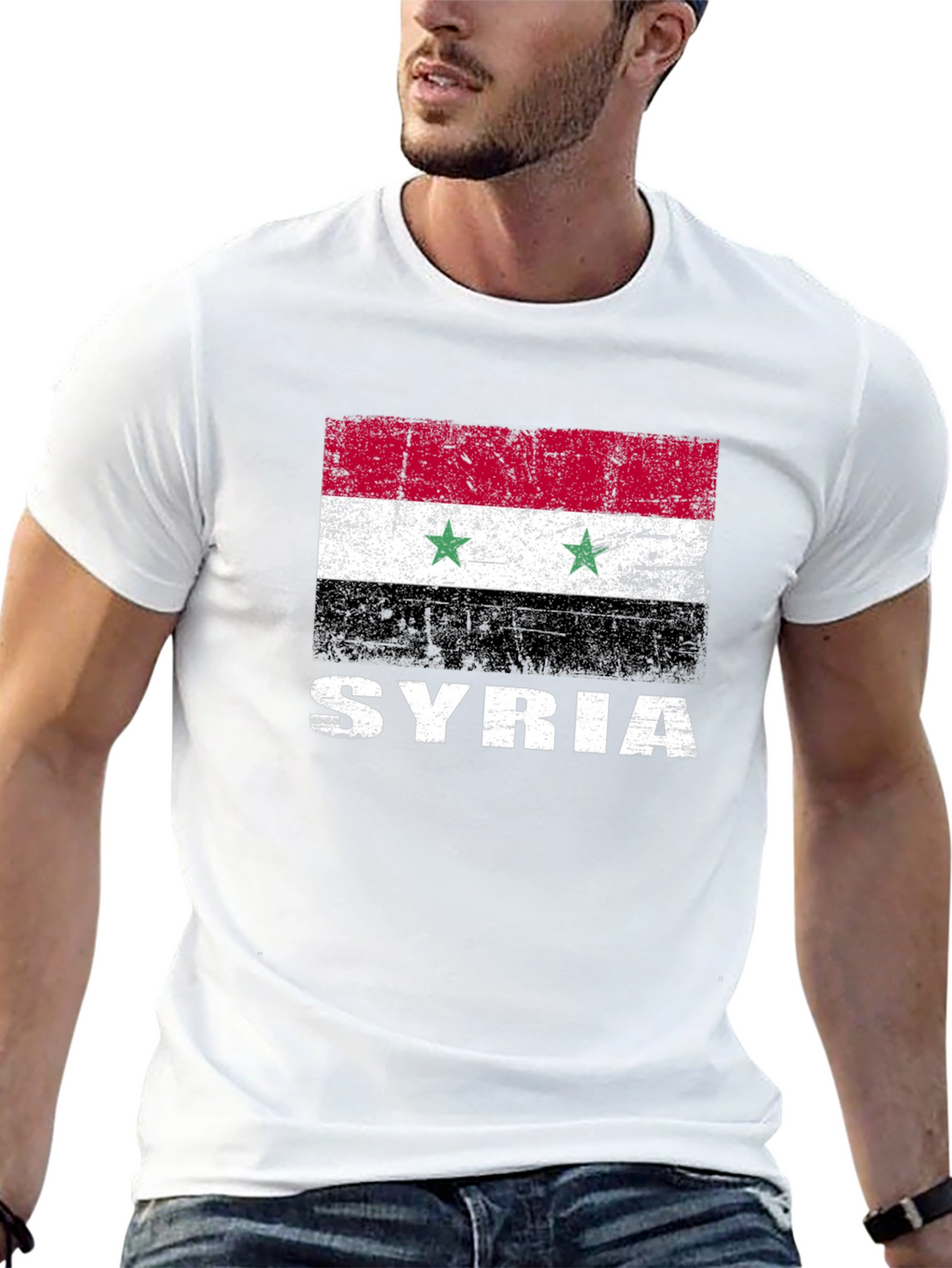 Syria Flag T-Shirt - Distressed Graphic Tee