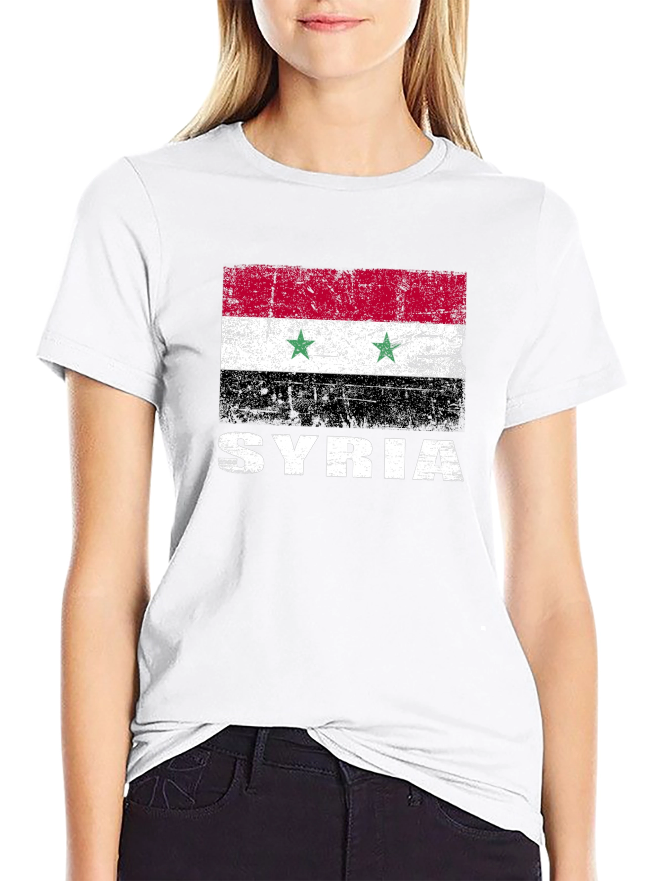 Syria Flag T-Shirt - Distressed Graphic Tee