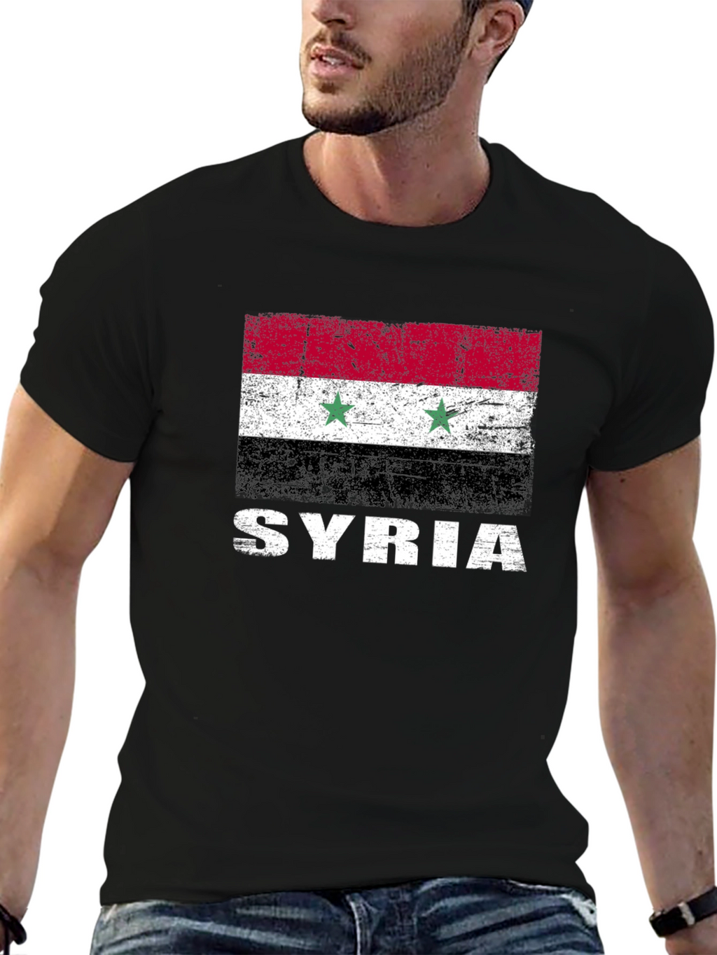 Syria Flag T-Shirt - Distressed Graphic Tee