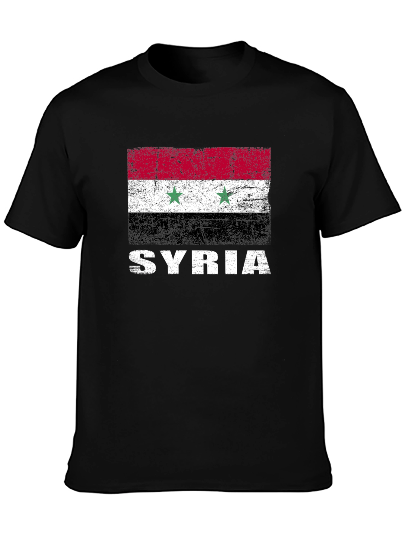 Syria Flag T-Shirt - Distressed Graphic Tee