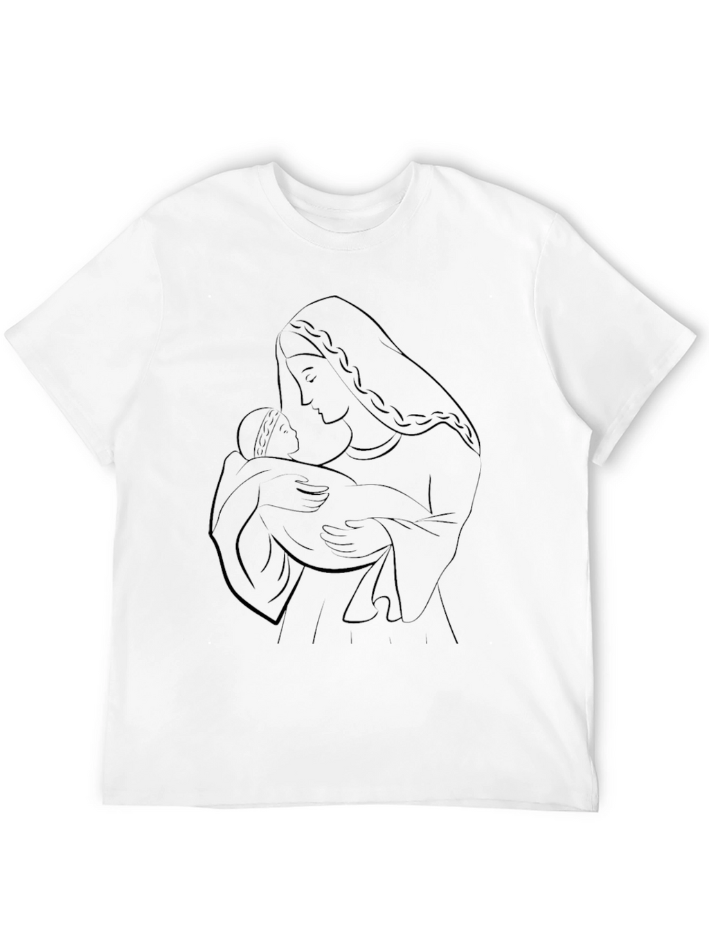 Madonna & Child Outline Graphic T-Shirt