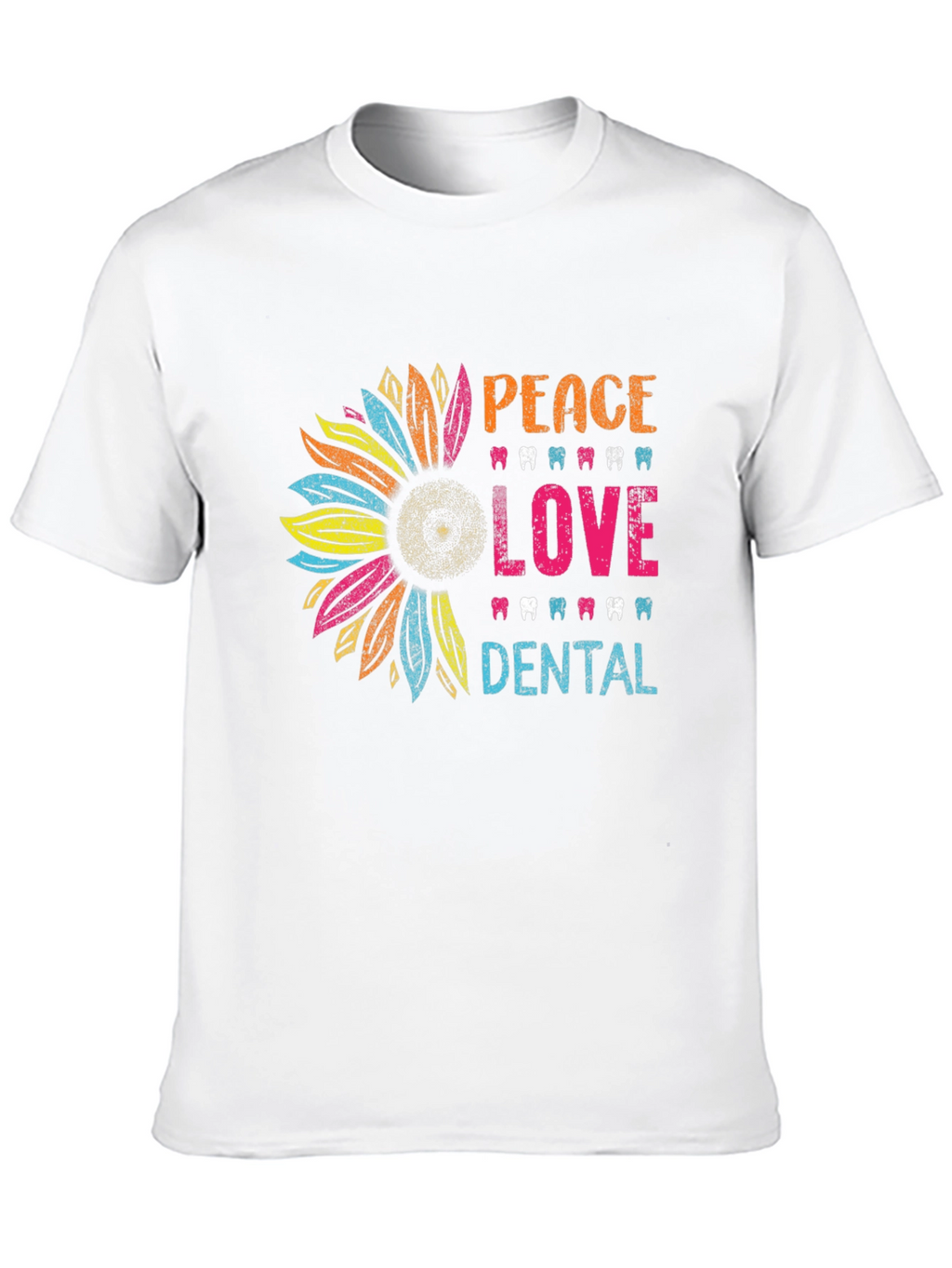 Peace Love Dental T-Shirt - Sunflower Dentist Tee