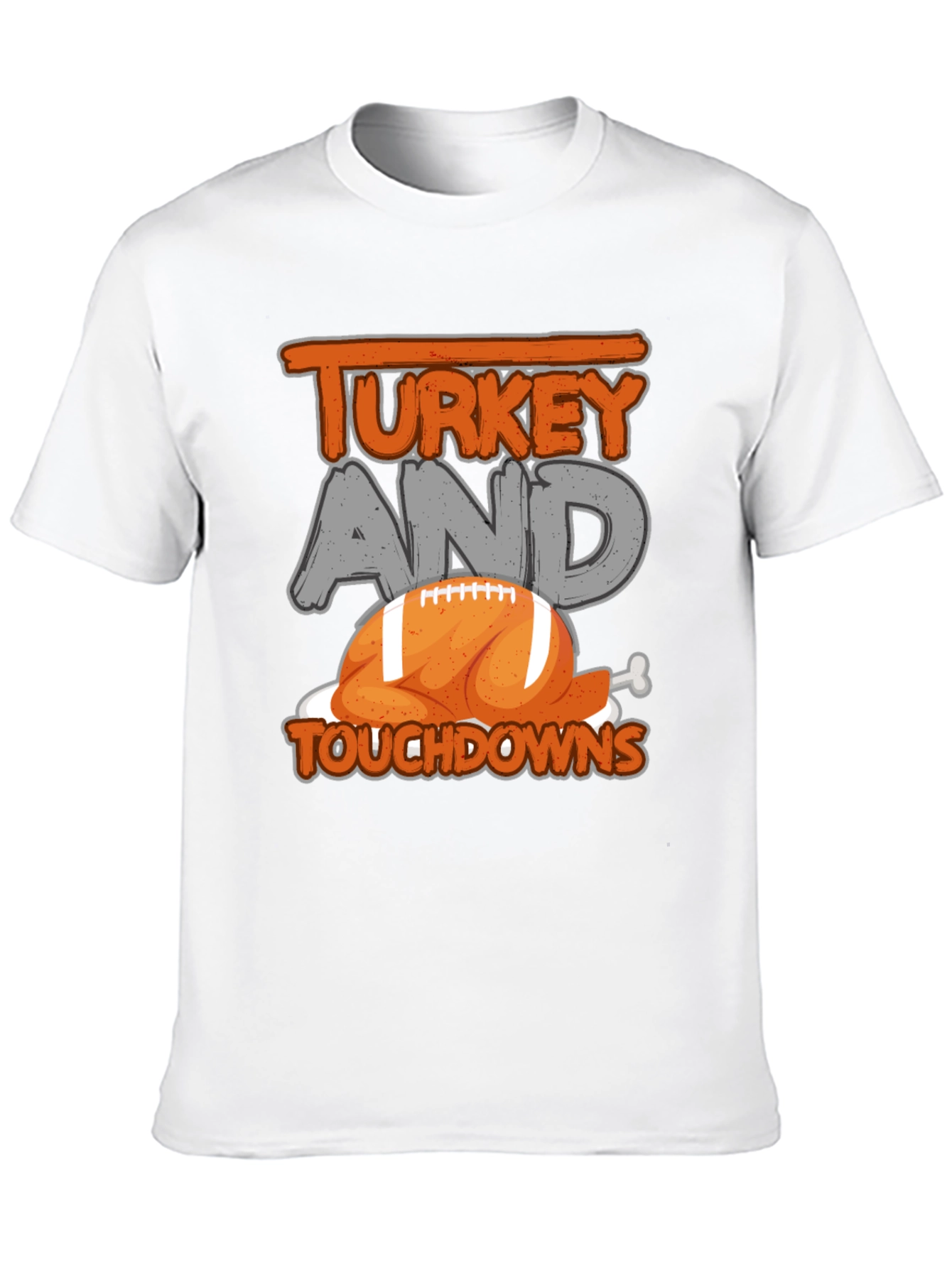 Turkey and Touchdowns Football T-Shirt