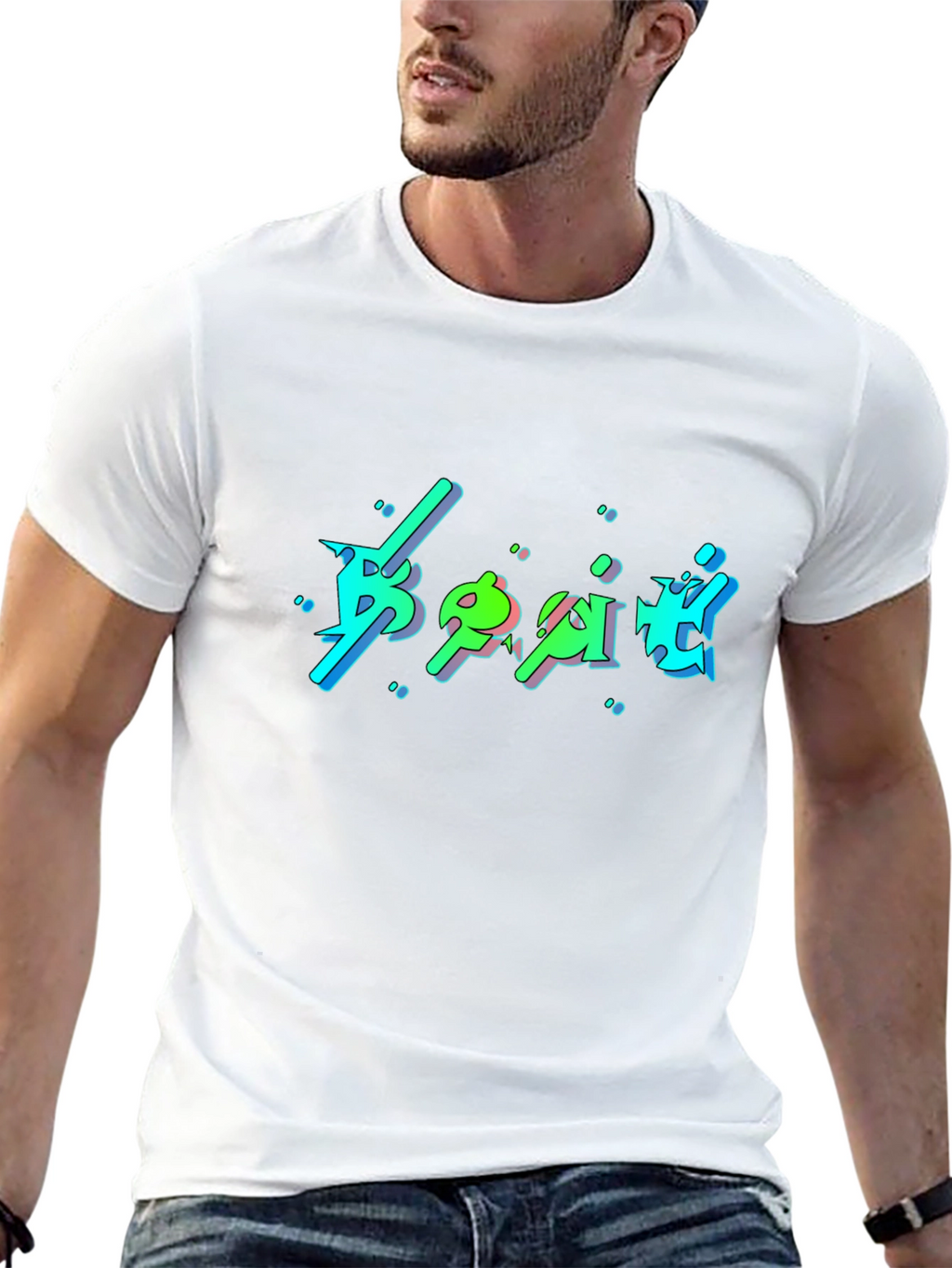 Cool Graphic Print Black T-Shirt
