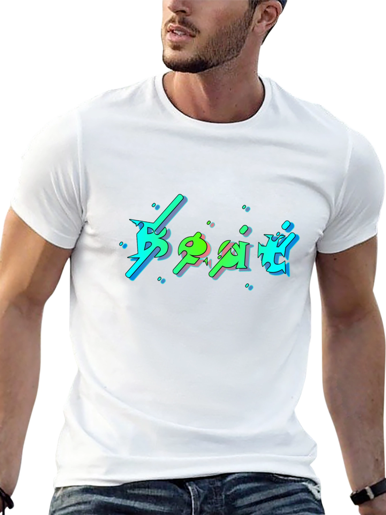 Cool Graphic Print Black T-Shirt