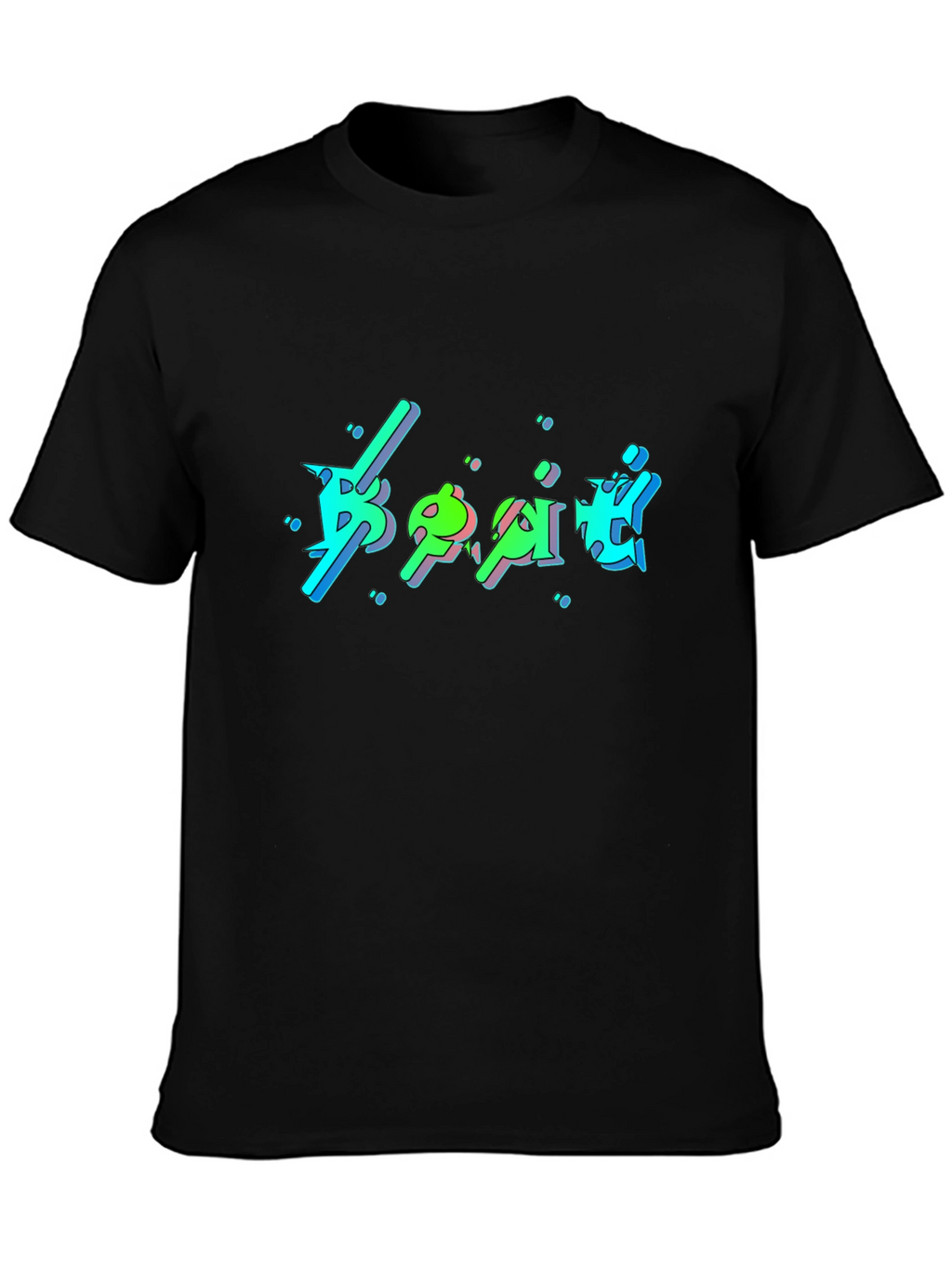 Cool Graphic Print Black T-Shirt