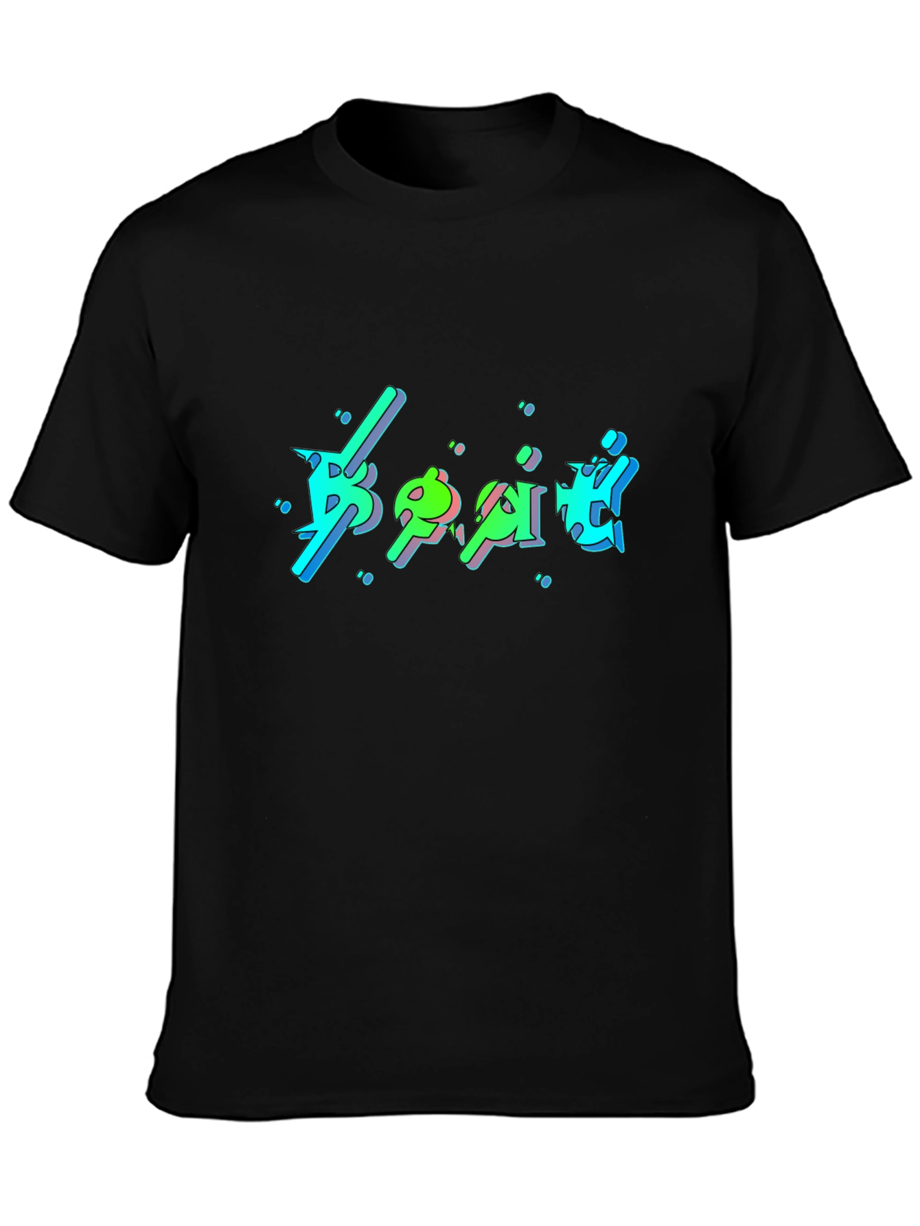 Cool Graphic Print Black T-Shirt