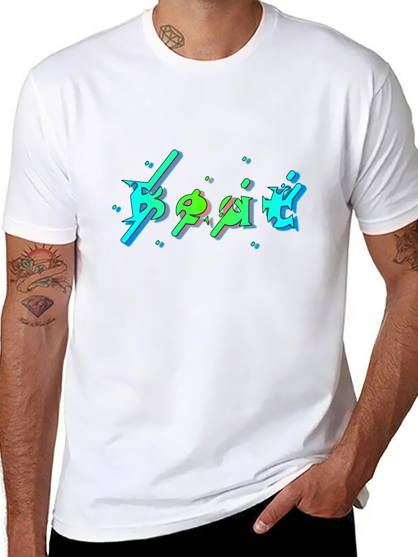 Cool Graphic Print Black T-Shirt